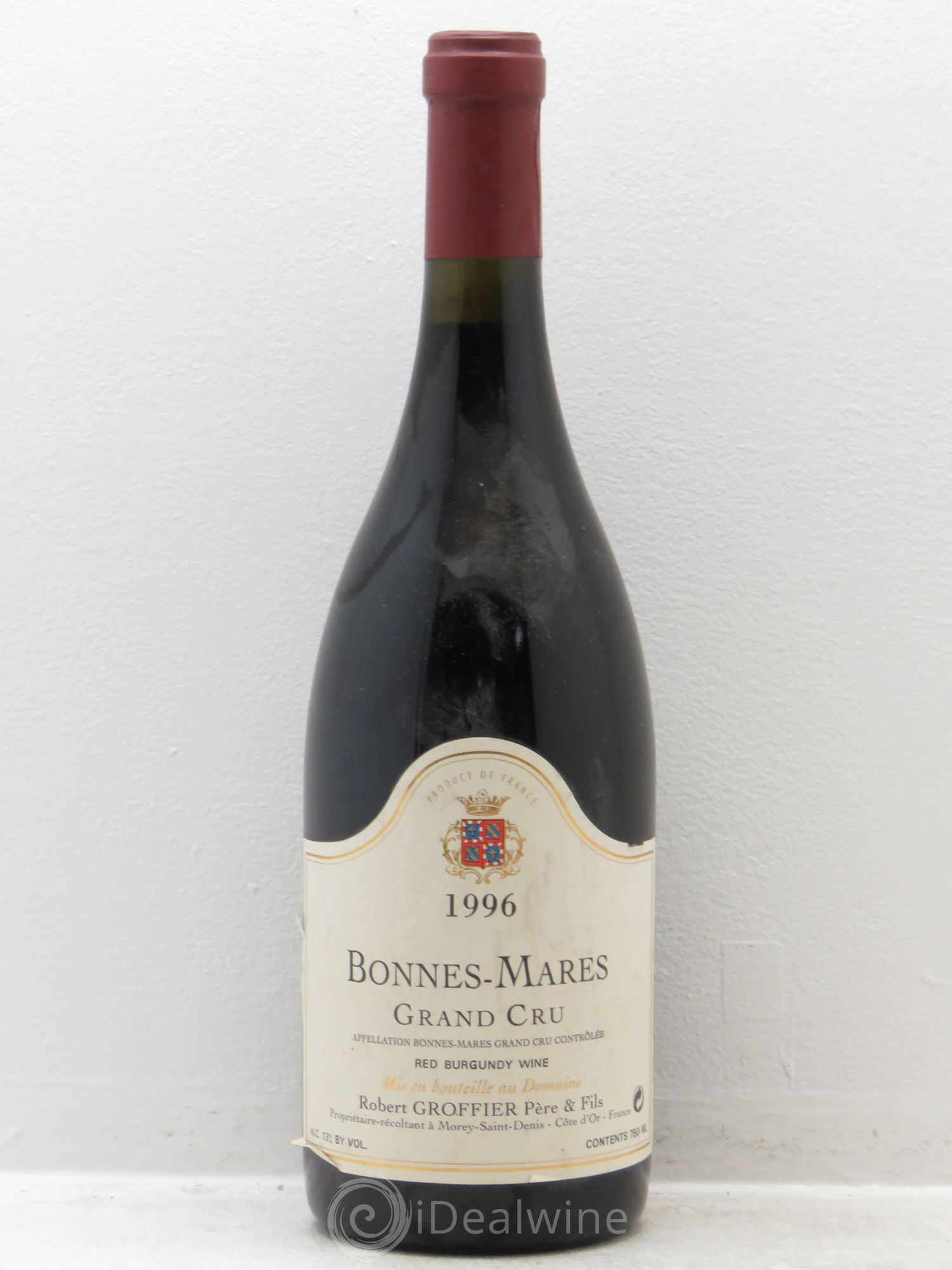 Bonnes-Mares Grand Cru Robert Groffier Père & Fils (Domaine) 1996 - Lot de 1 bouteille - 0