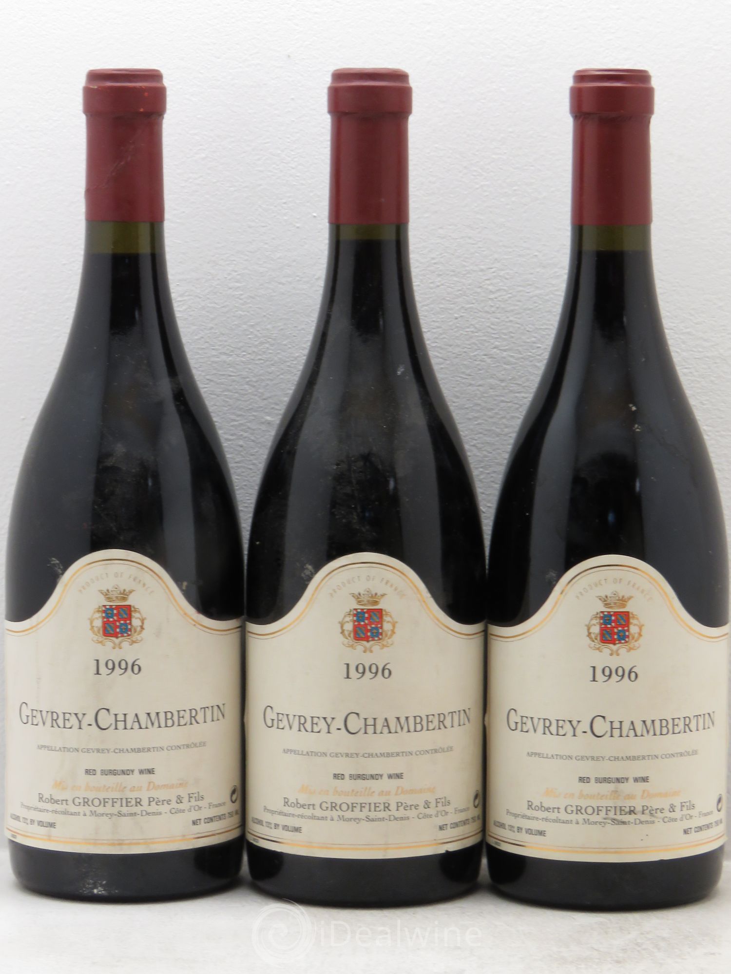 Gevrey-Chambertin 1996 - Lot de 3 bouteilles - 0