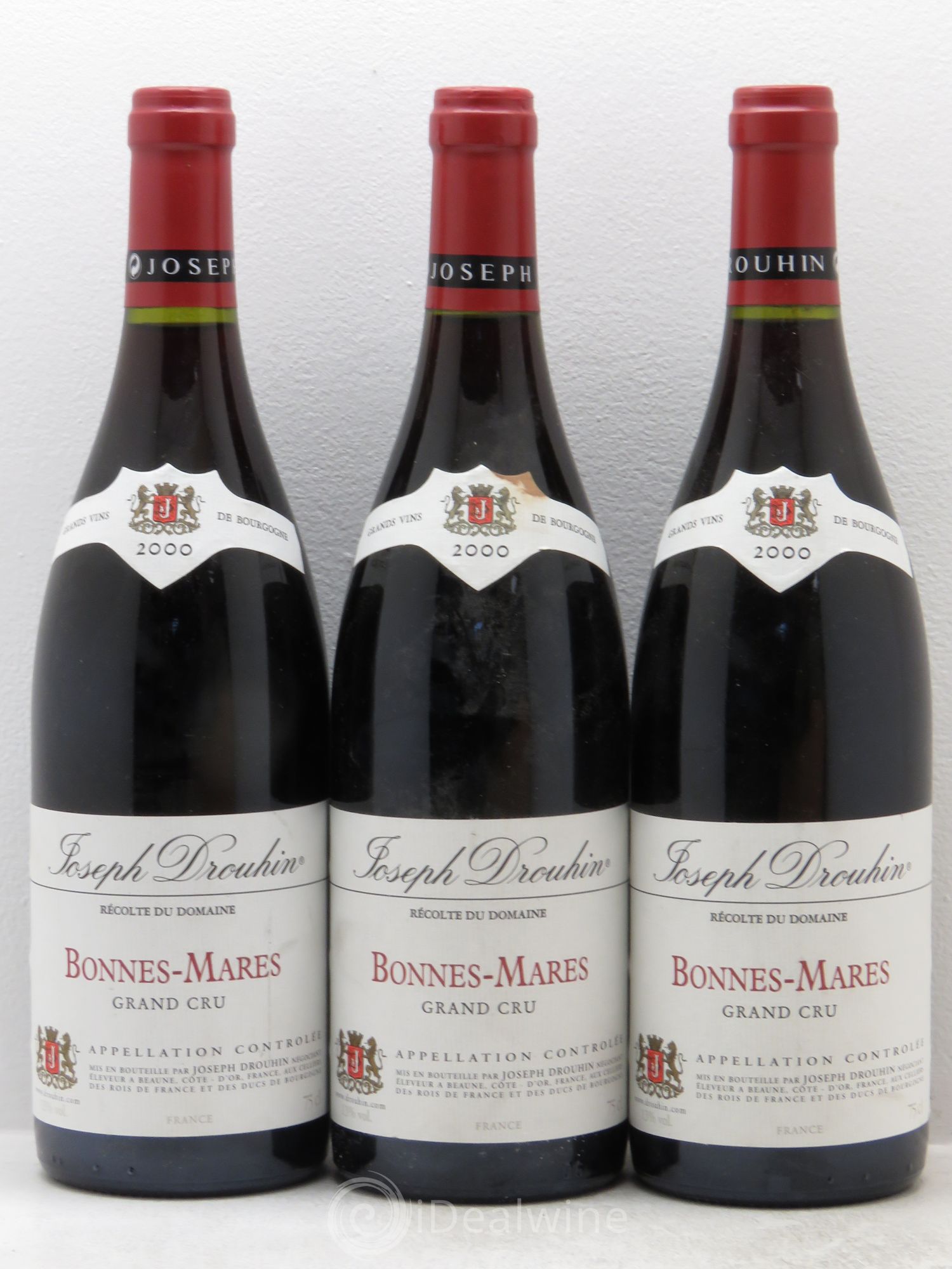 Bonnes-Mares Grand Cru Joseph Drouhin 2000 - Lot de 3 bouteilles - 0