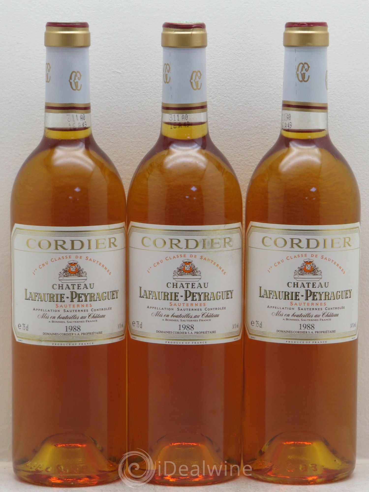 Château Lafaurie-Peyraguey 1er Grand Cru Classé 1988 - Lotto di 3 bottiglie - 0