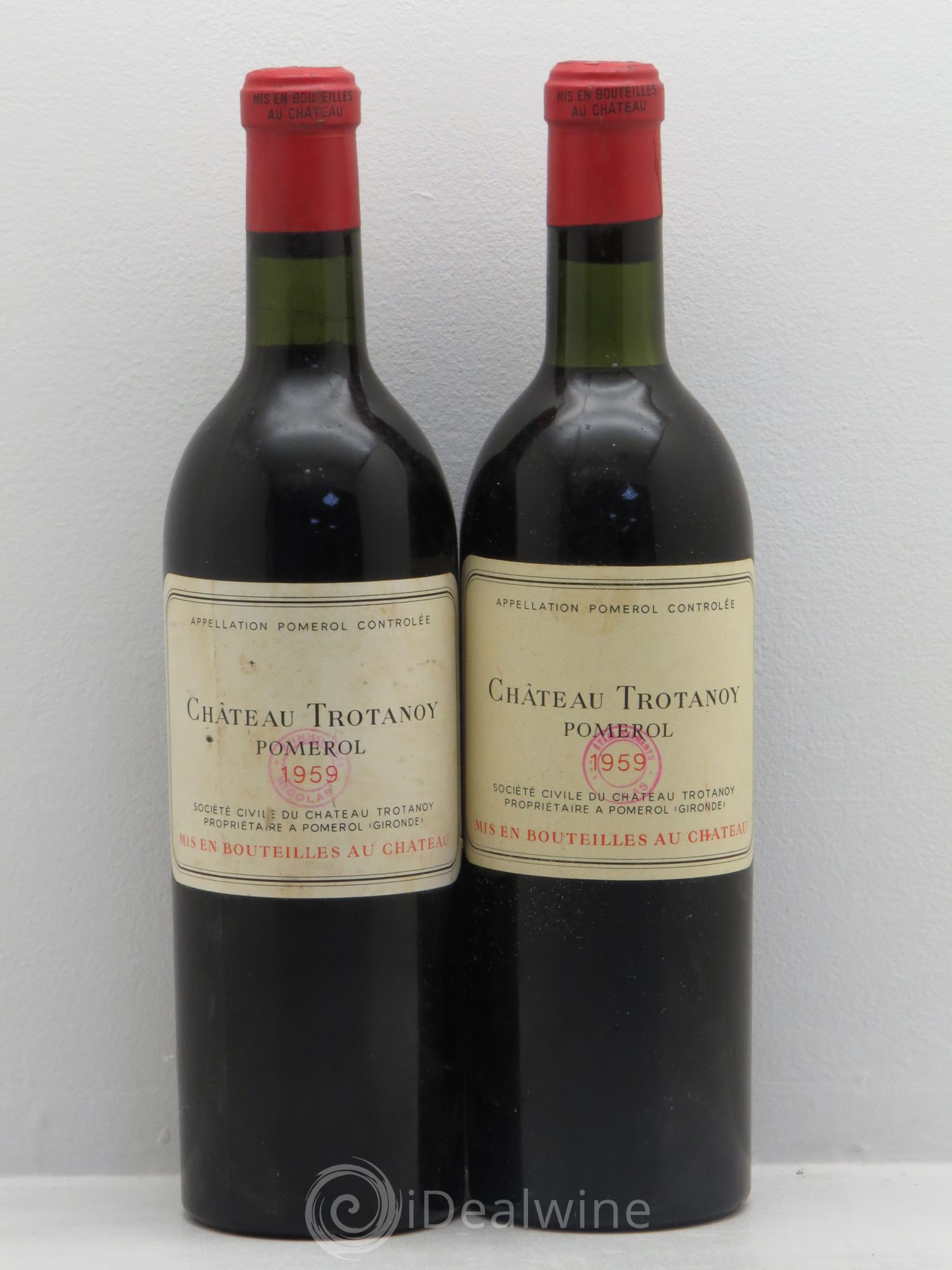 Château Trotanoy 1959 - Lot de 2 bouteilles - 0