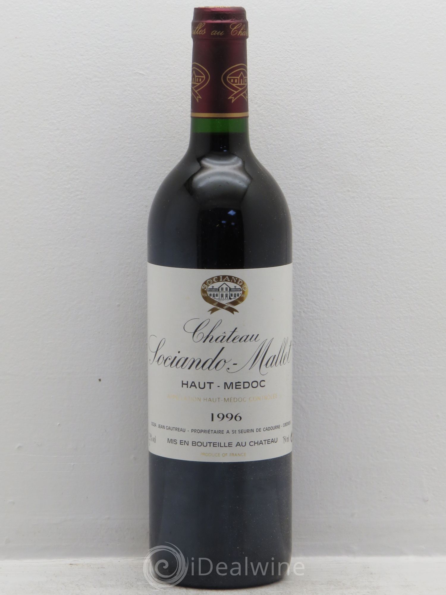 Château Sociando Mallet 1996 - Lot de 12 bouteilles - 0