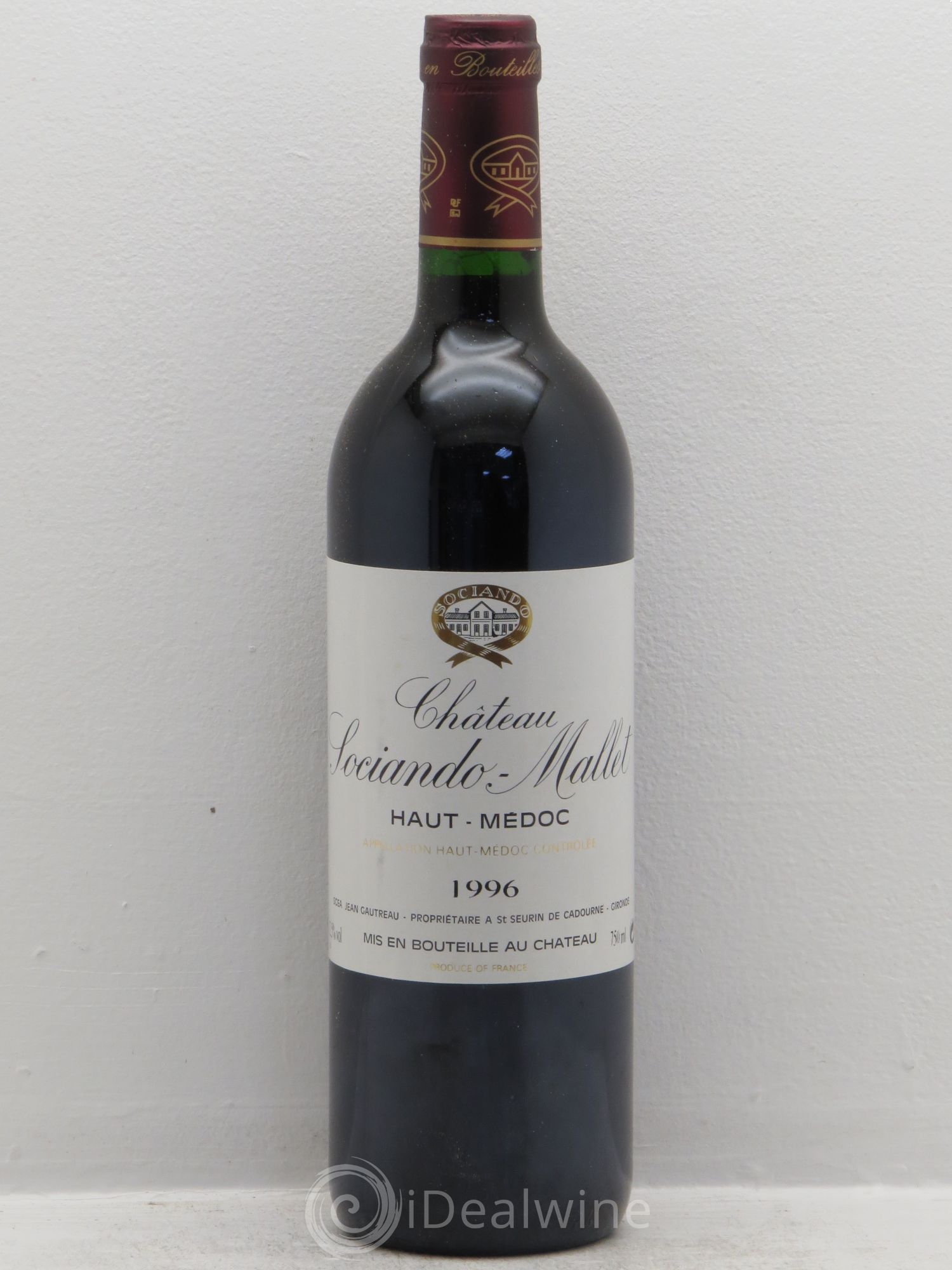 Château Sociando Mallet 1996 - Lot de 12 bouteilles - 0