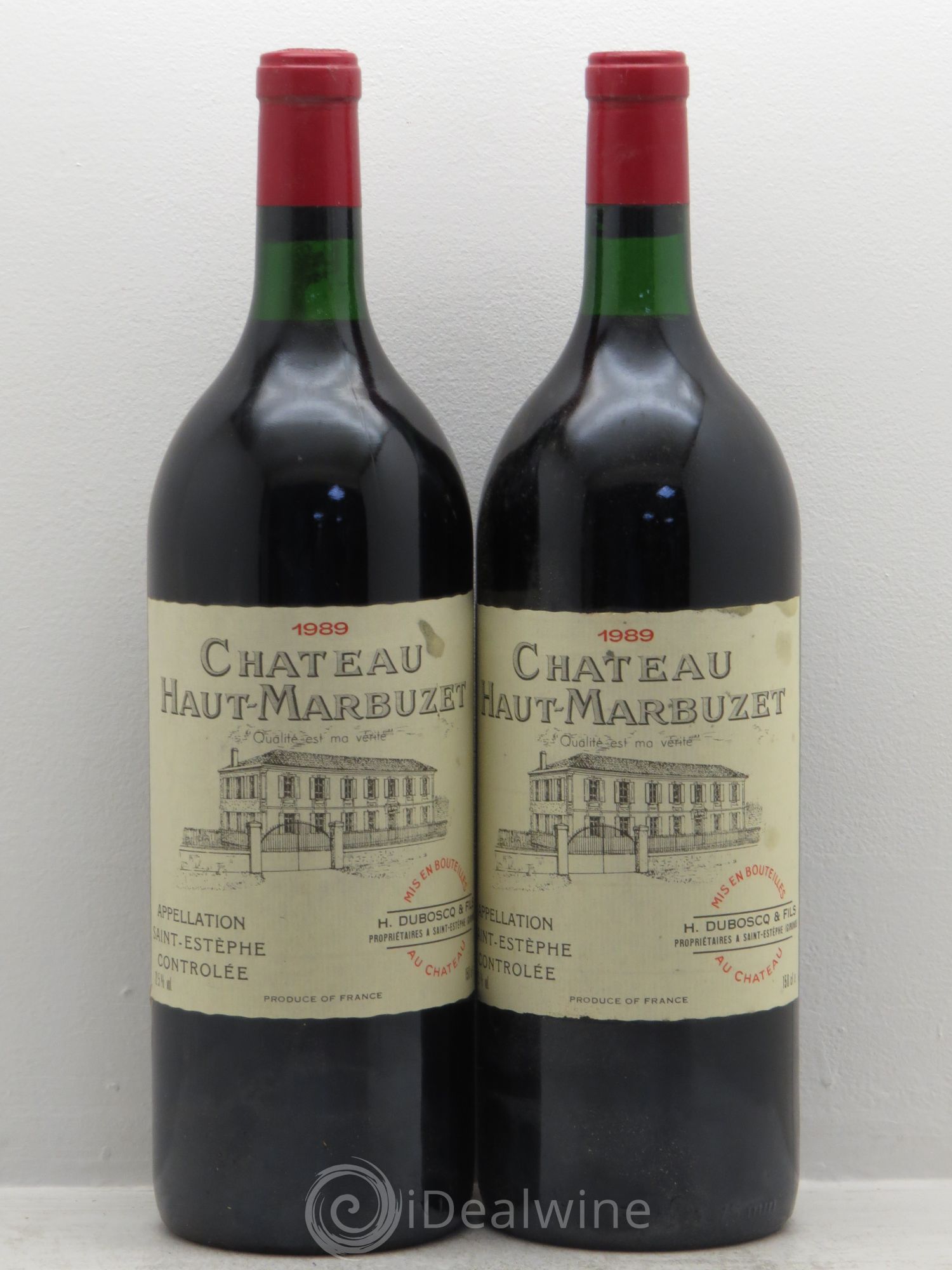Château Haut Marbuzet 1989 - Lot de 2 magnums - 0