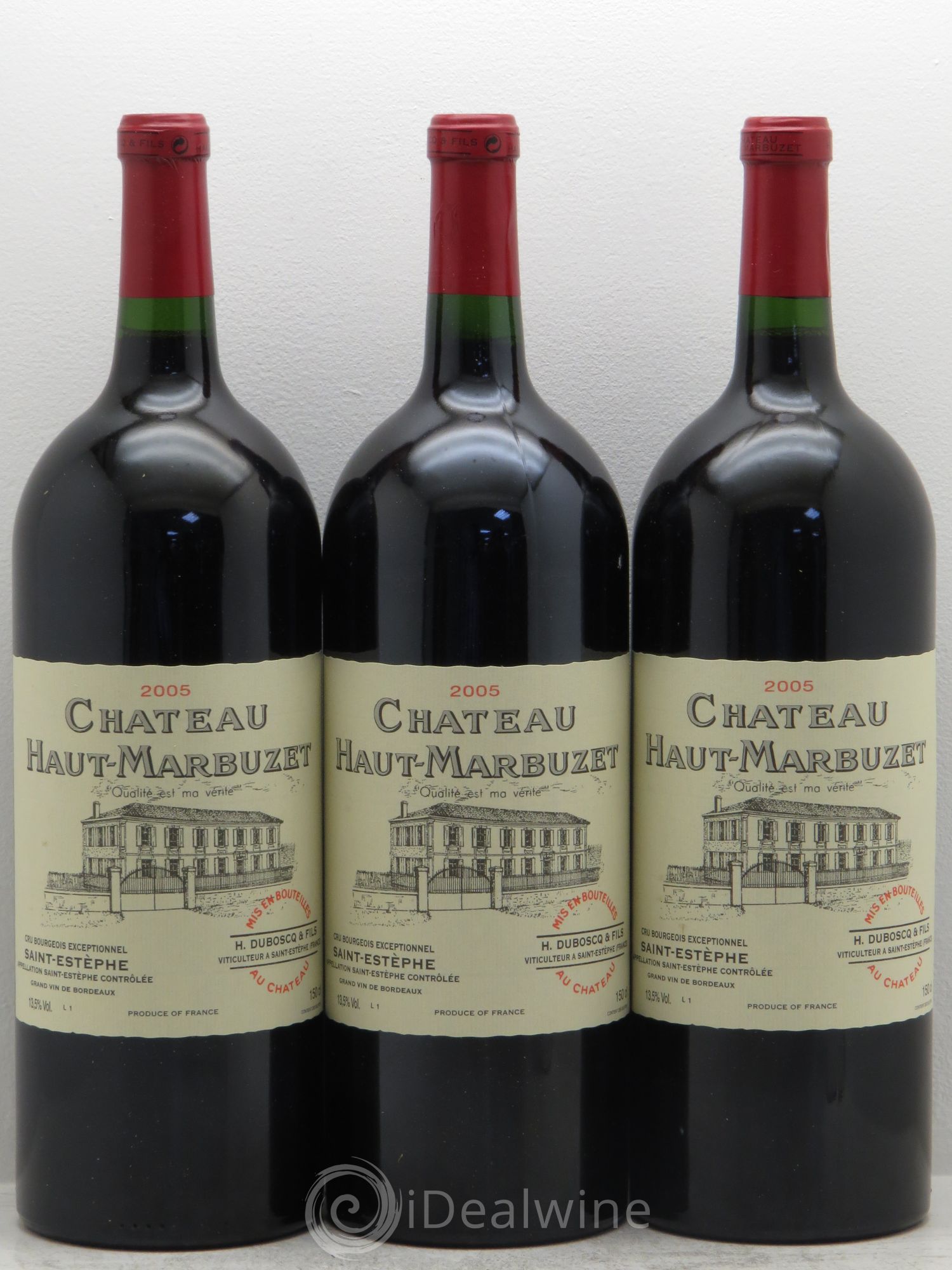 Château Haut Marbuzet 2005 - Lot de 3 magnums - 0