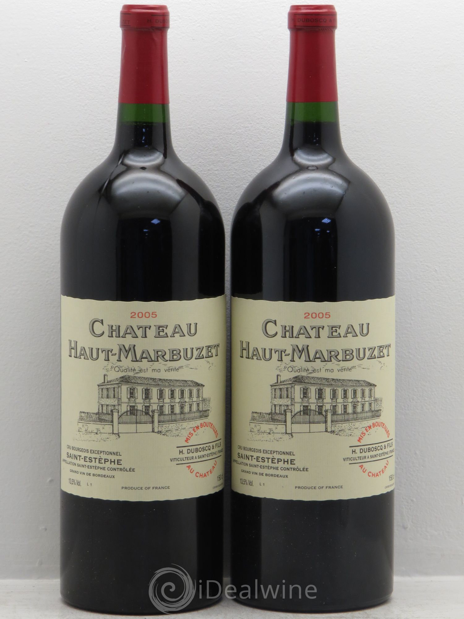 Château Haut Marbuzet 2005 - Lot de 2 magnums - 0