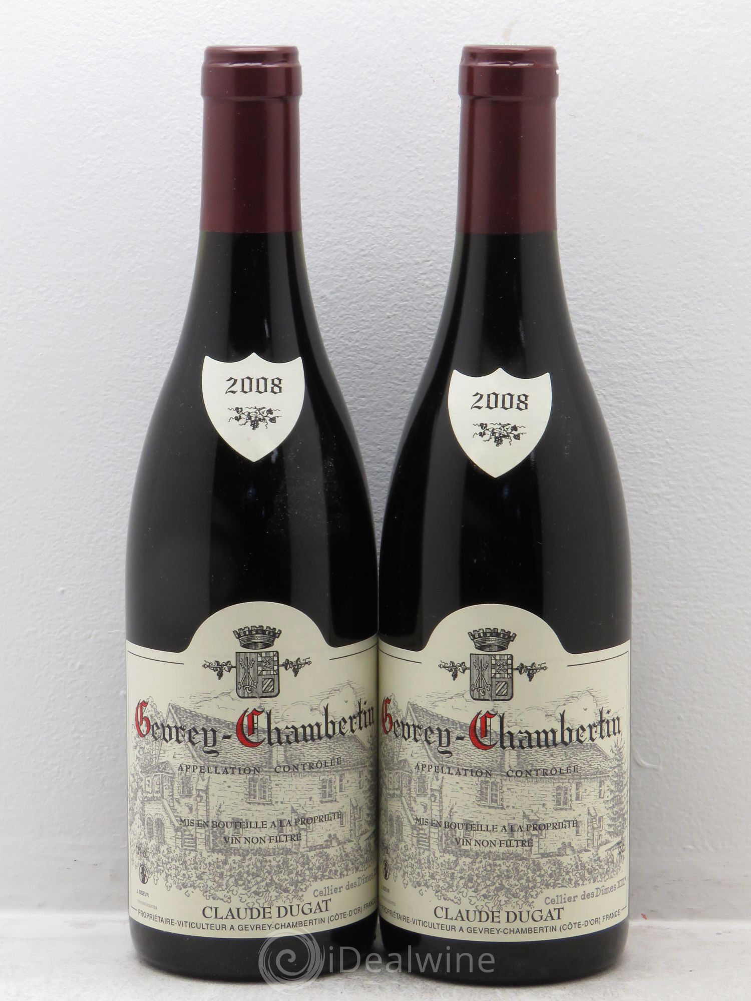 Gevrey-Chambertin Claude Dugat 2008 - Lot de 2 bouteilles - 0