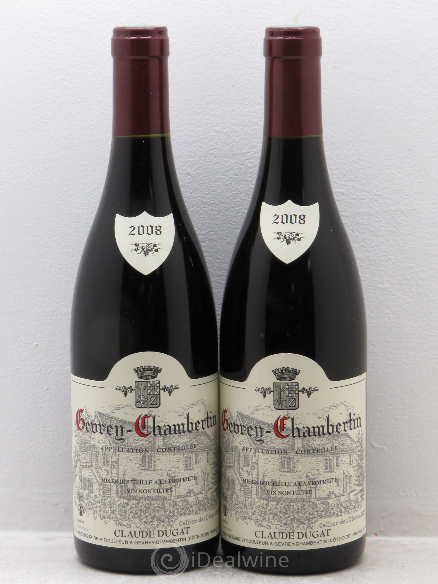 Gevrey-Chambertin Claude Dugat 2008 - Lot de 2 bouteilles - 0