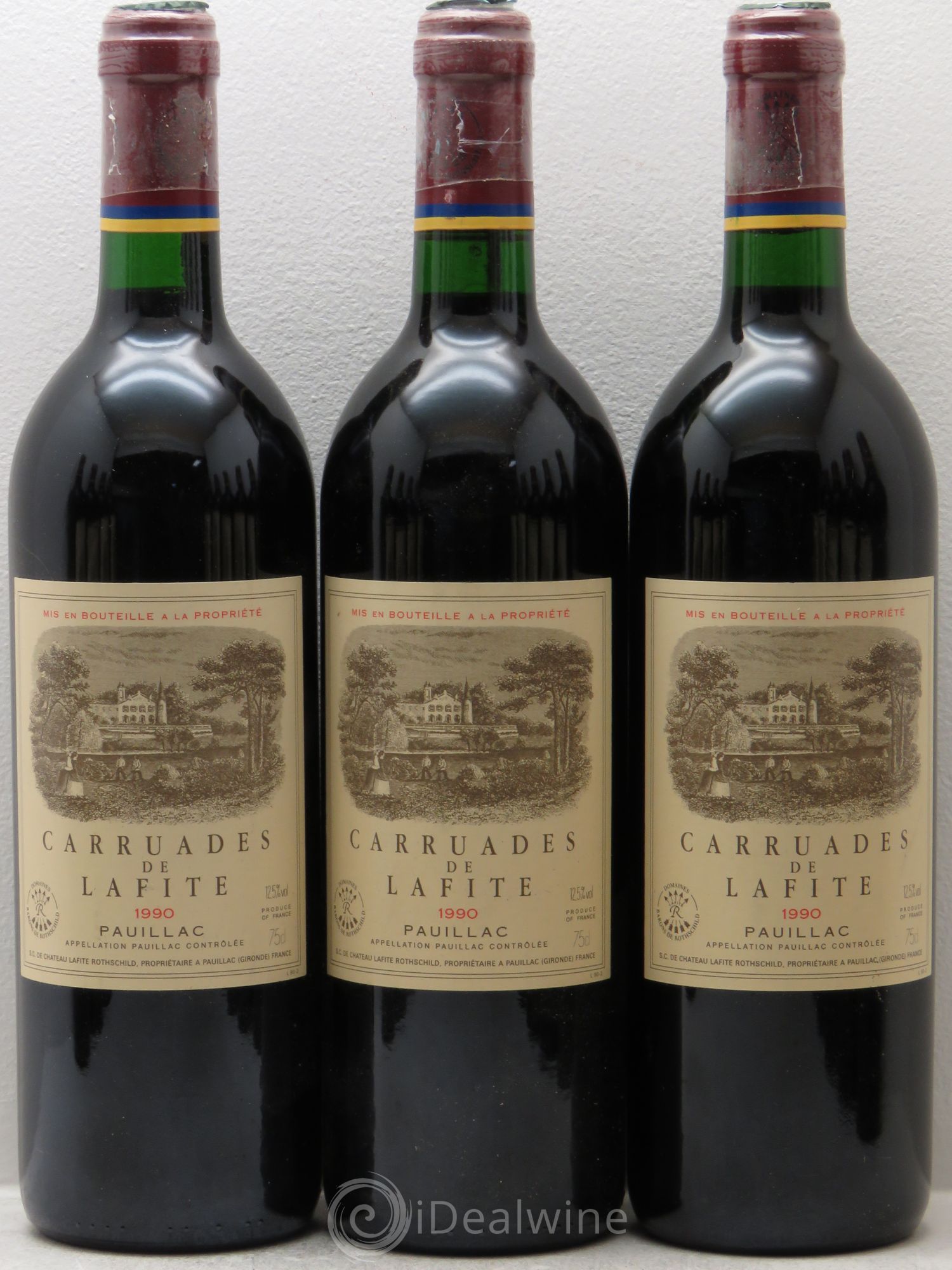 Carruades de Lafite Rothschild Second Vin 1990 - Lot de 12 bouteilles - 1
