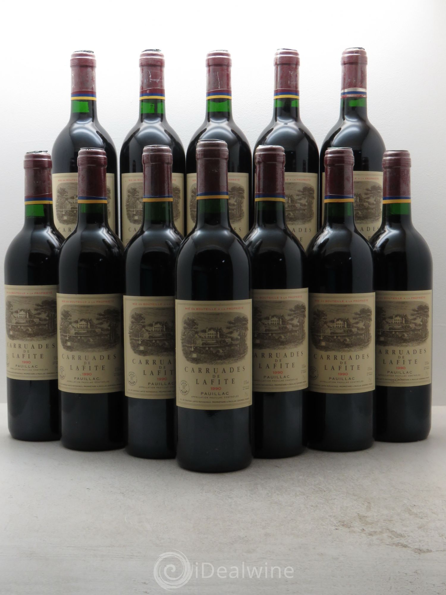 Carruades de Lafite Rothschild Second Vin 1990 - Lot de 12 bouteilles - 0
