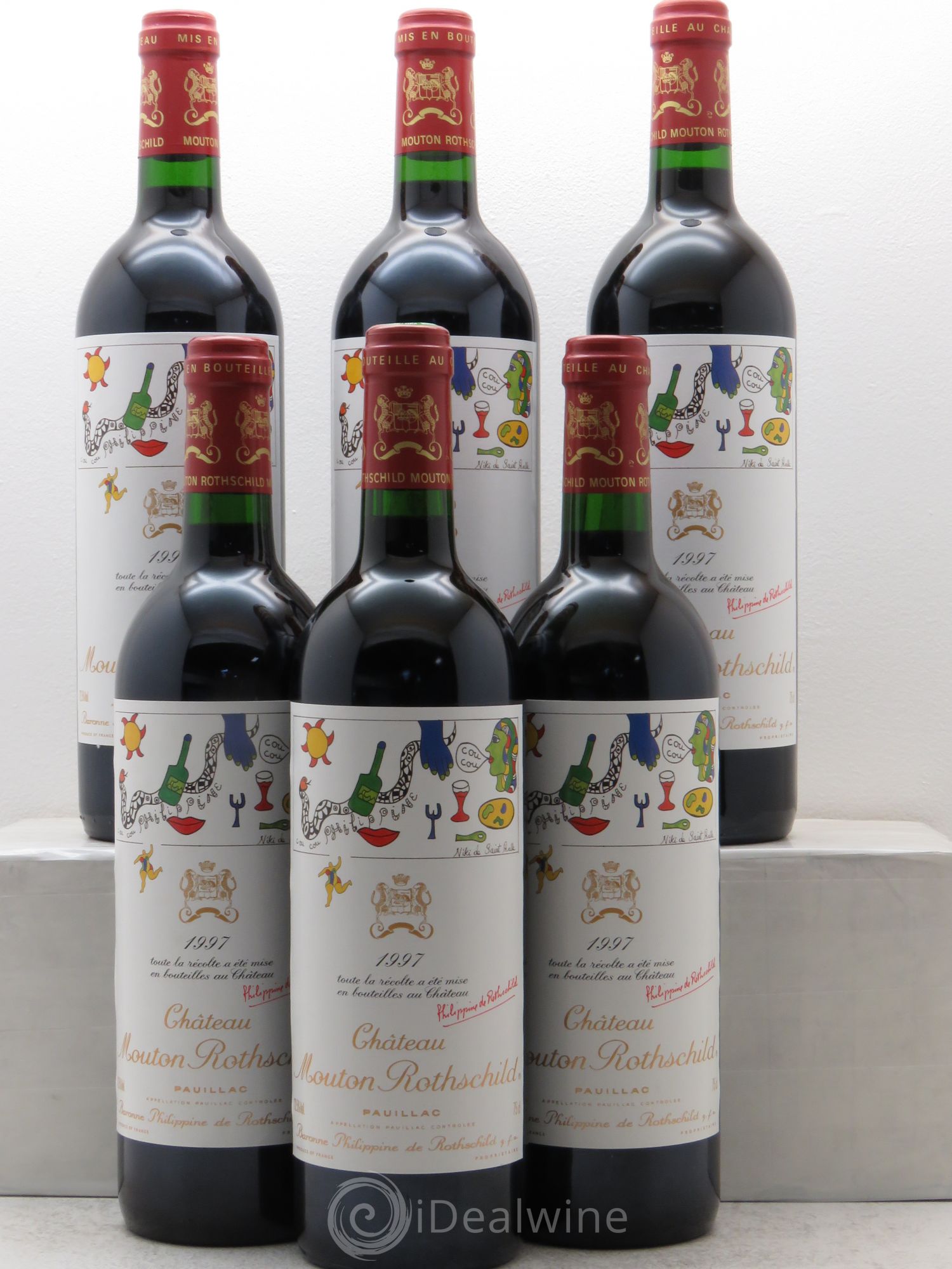 Château Mouton Rothschild 1er Grand Cru Classé 1997 - Lot de 6 bouteilles - 0