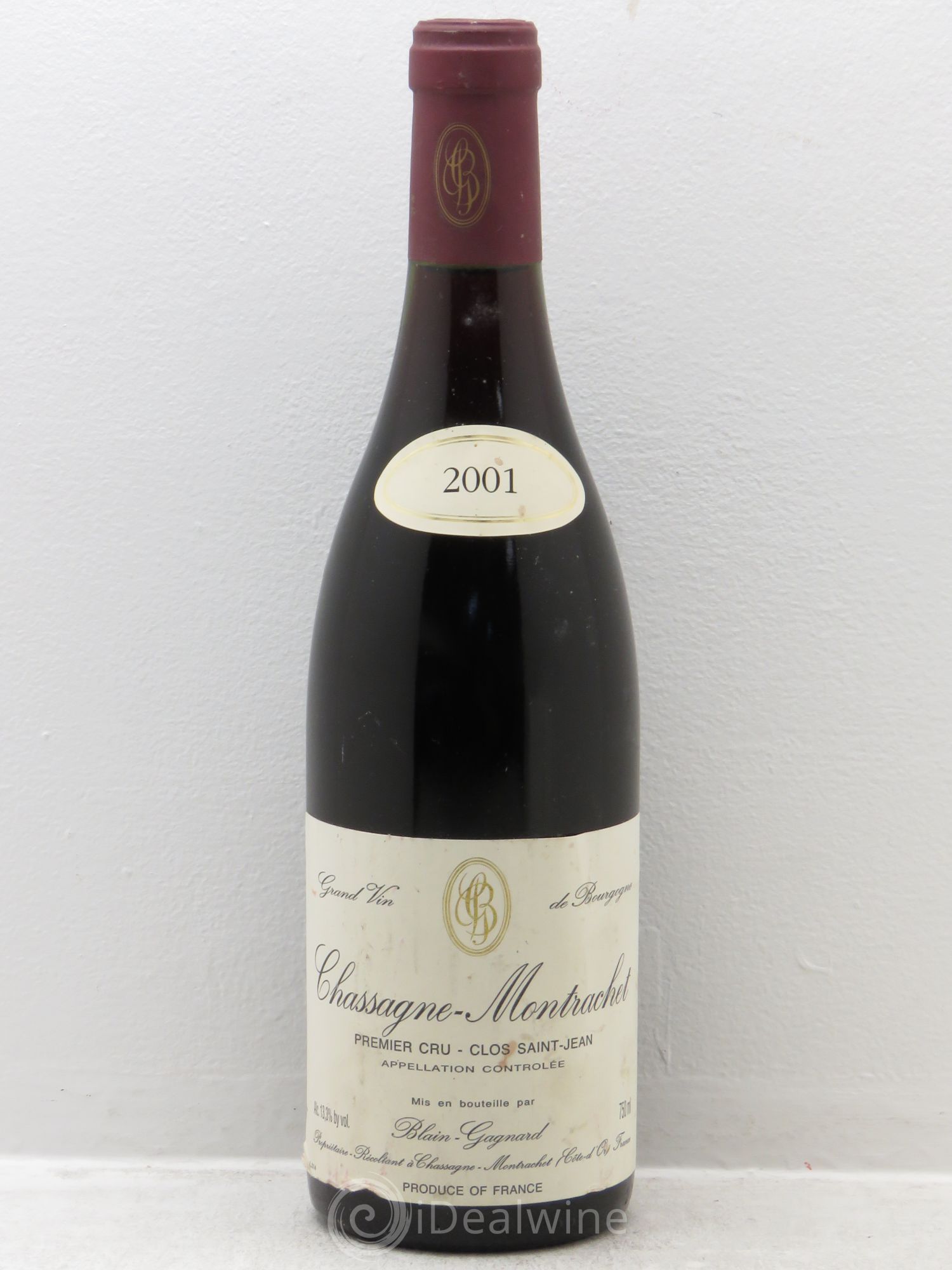 Chassagne-Montrachet Blain-Gagnard (Domaine) 2001 - Lot de 1 bouteille - 0