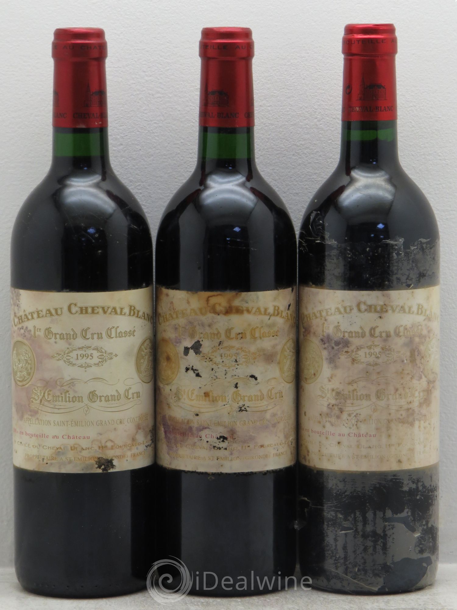 Château Cheval Blanc 1er Grand Cru Classé A 1995 - Lot de 3 bouteilles - 0