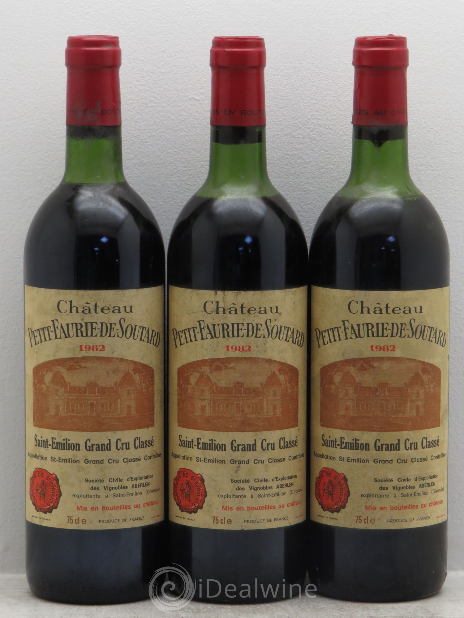 Château Petit Faurie de Soutard Grand Cru Classé 1982 - Lot de 3 bouteilles - 0
