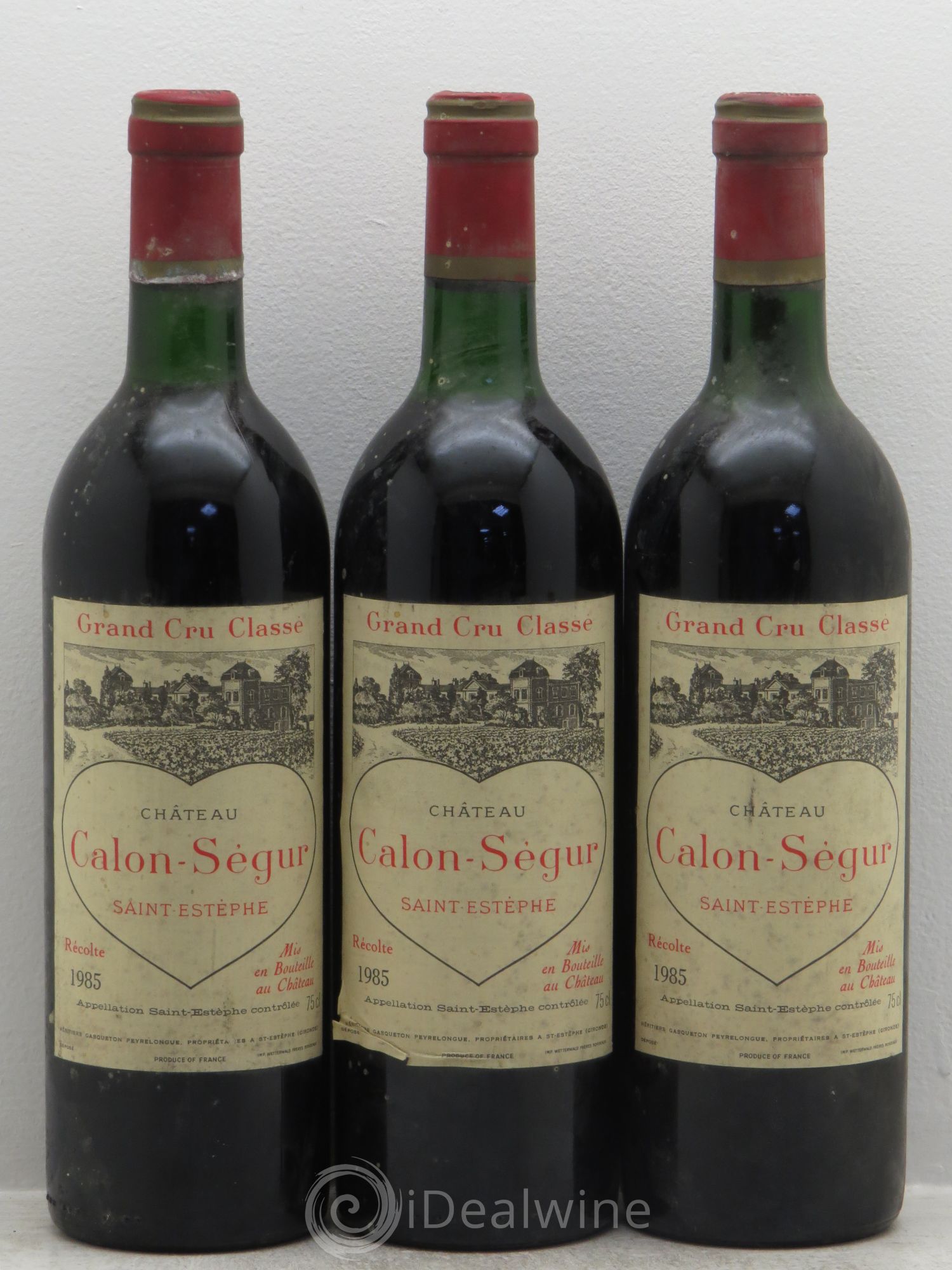 Château Calon Ségur 3ème Grand Cru Classé 1985 - Lot de 3 bouteilles - 0