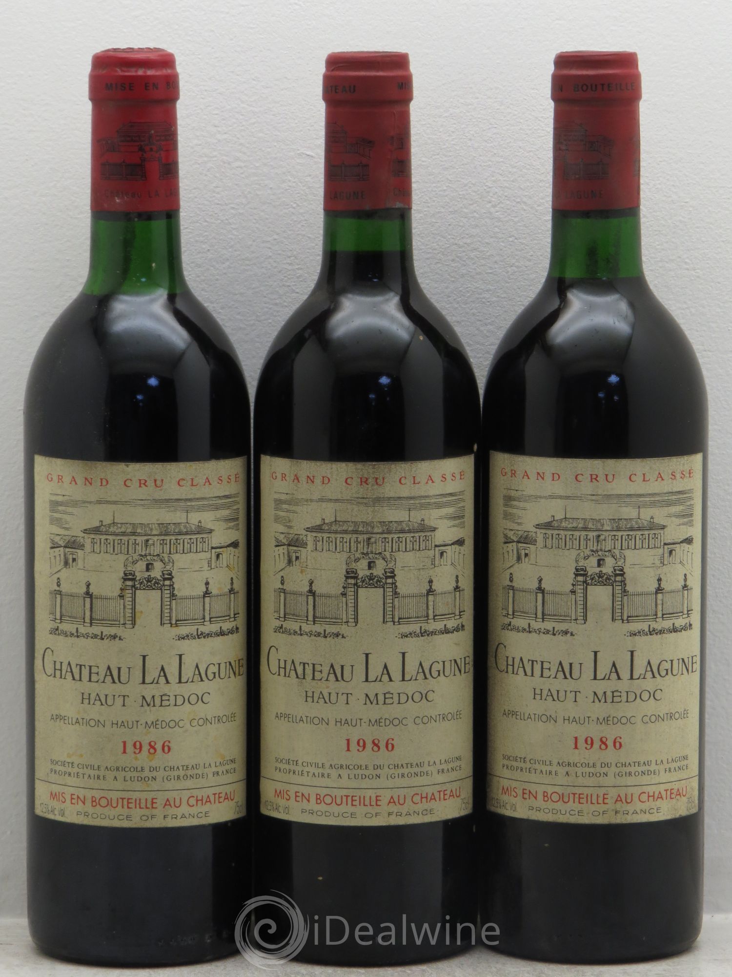 Château la Lagune 3ème Grand Cru Classé 1986 - Lot de 3 bouteilles - 0