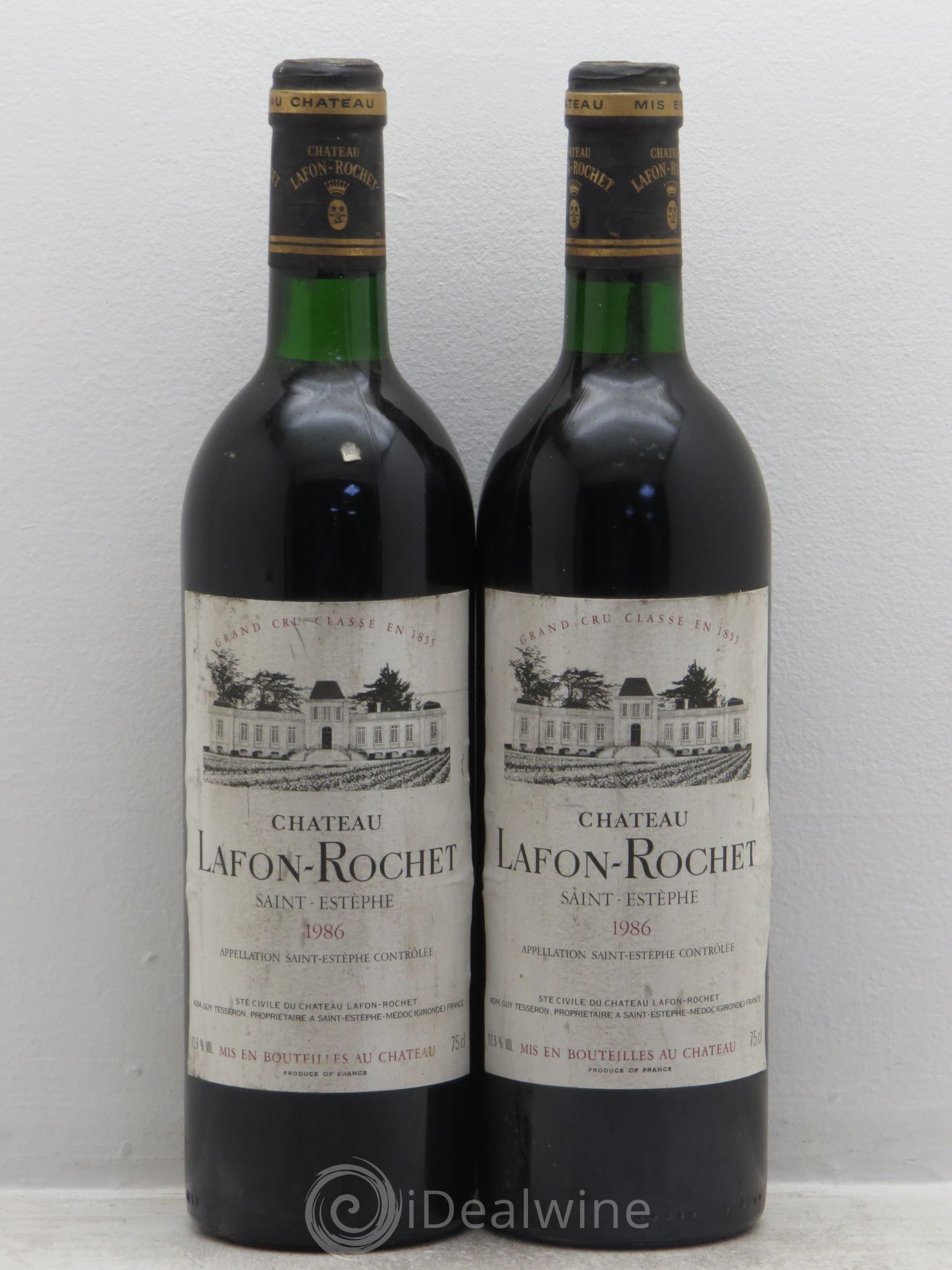 Château Lafon Rochet 4ème Grand Cru Classé 1986 - Lot de 2 bouteilles - 0