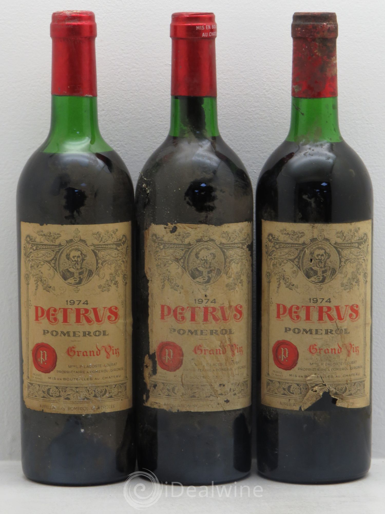 Petrus 1974 - Lot de 3 bouteilles - 0