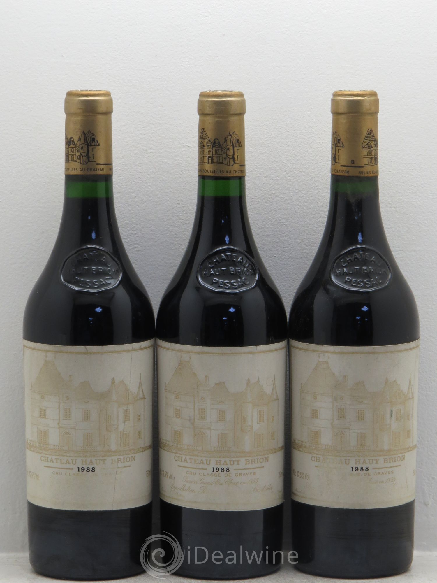 Château Haut Brion 1er Grand Cru Classé 1988 - Lot de 3 bouteilles - 0