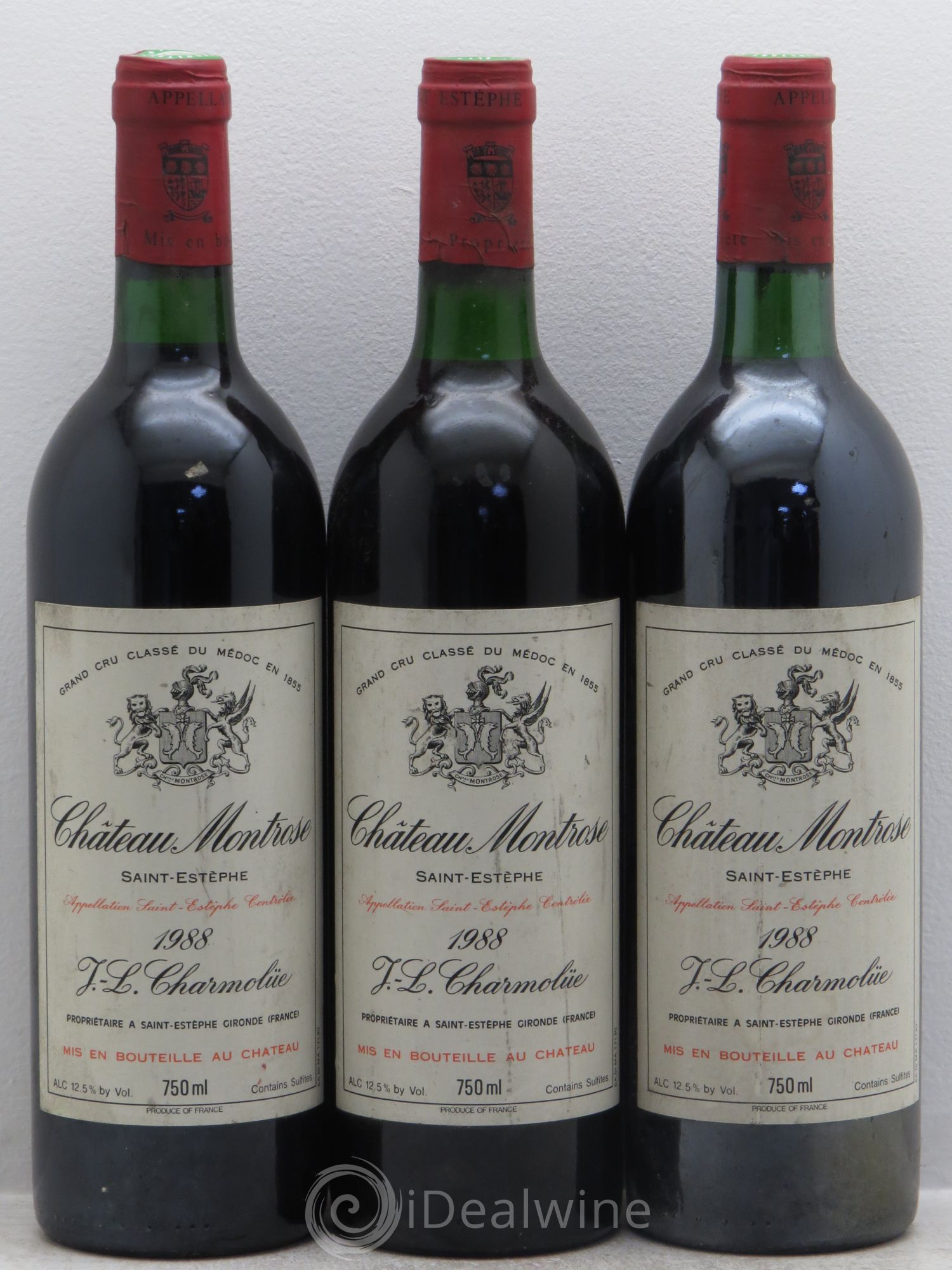 Château Montrose 2ème Grand Cru Classé 1988 - Lot de 3 bouteilles - 0