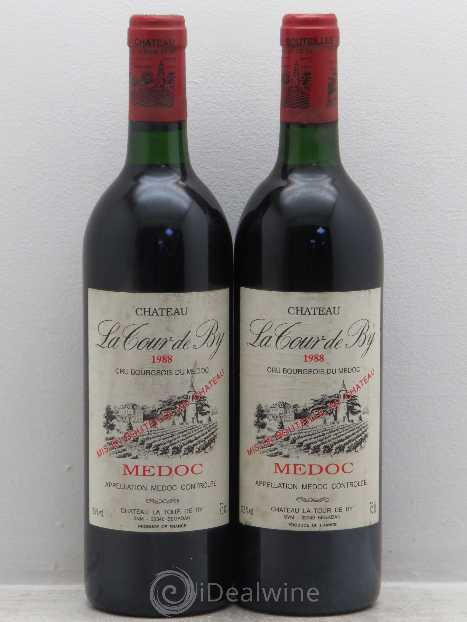Château La Tour de By Cru Bourgeois 1988 - Lot de 2 bouteilles - 0
