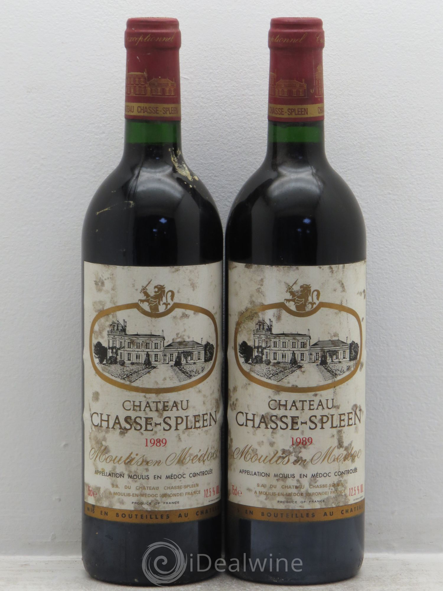 Château Chasse Spleen 1989 - Lot de 2 bouteilles - 0