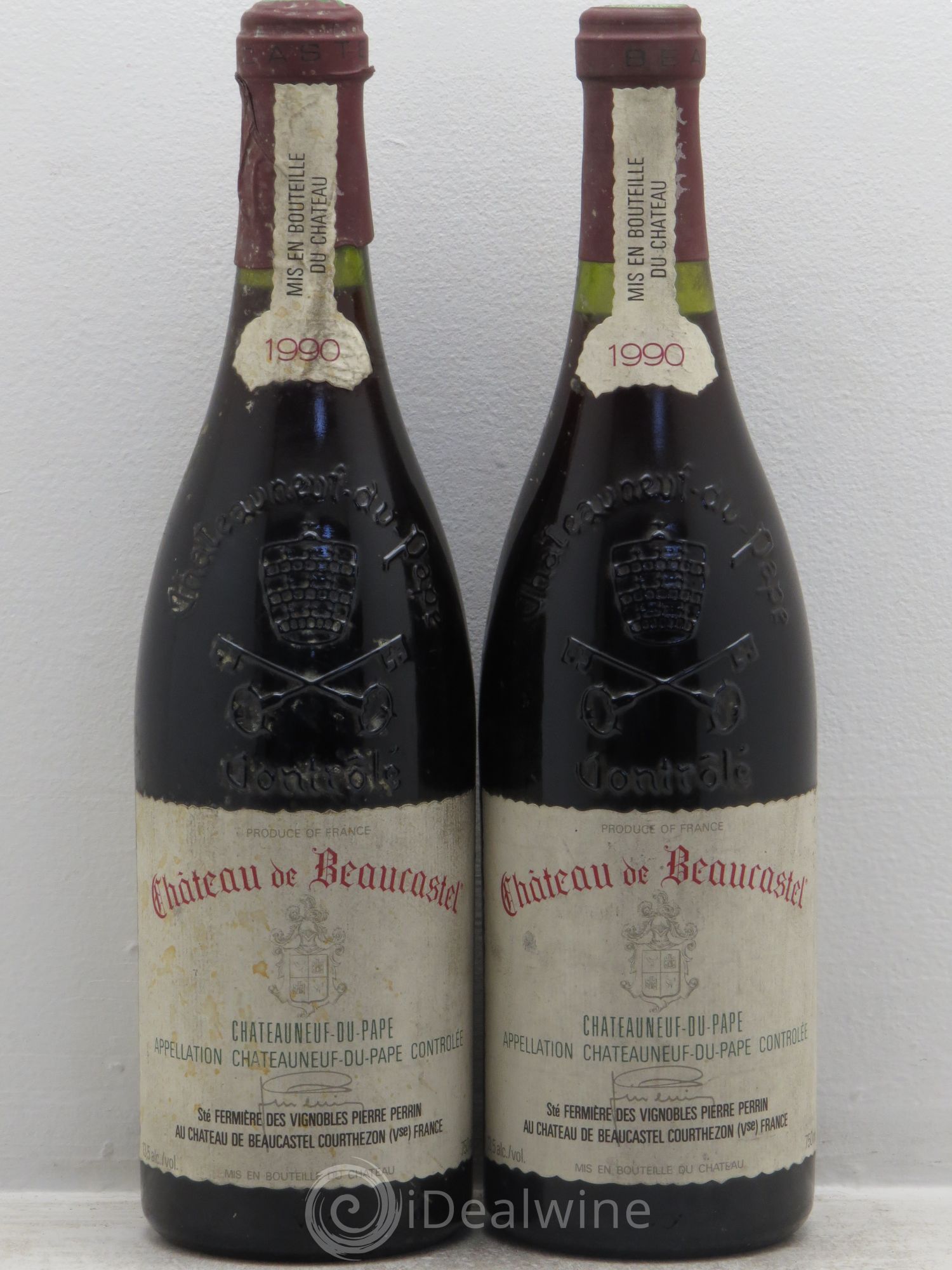Châteauneuf-du-Pape Château de Beaucastel Famille Perrin 1990 - Lot de 2 bouteilles - 0