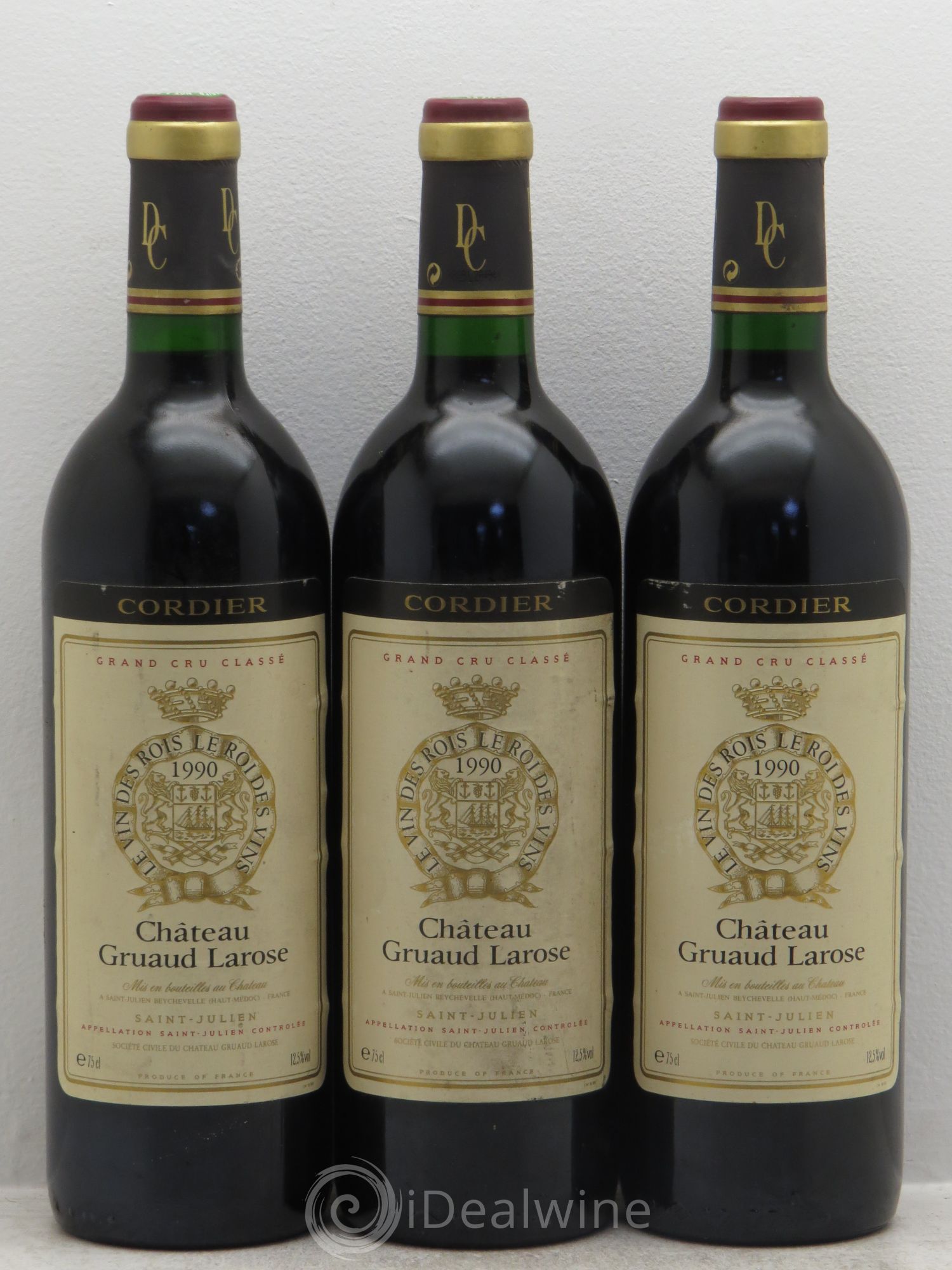 Château Gruaud Larose 2ème Grand Cru Classé 1990 - Lot de 3 bouteilles - 0