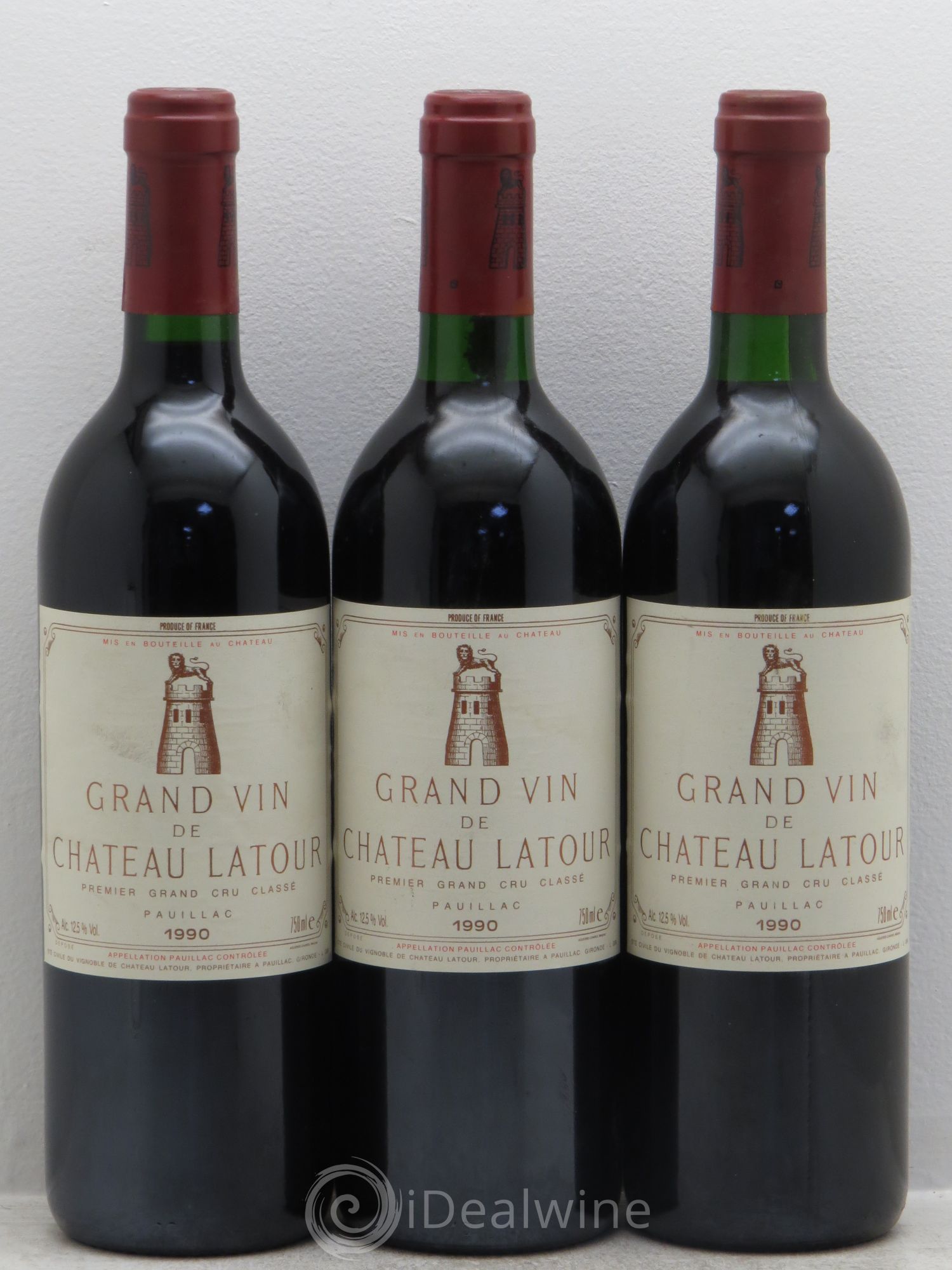 Château Latour 1er Grand Cru Classé 1990 - Lot de 3 bouteilles - 0