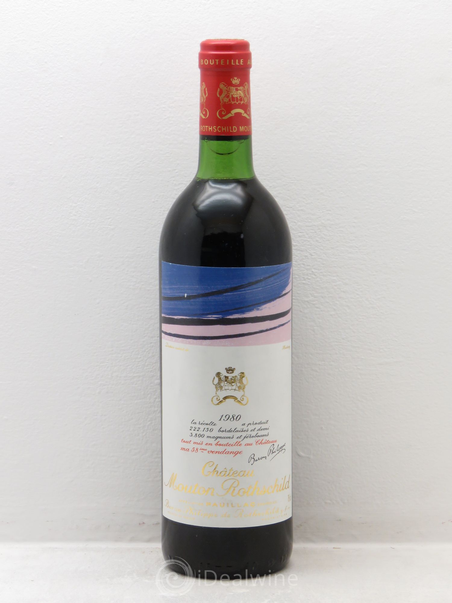 Château Mouton Rothschild 1er Grand Cru Classé 1980 - Lot de 1 bouteille - 0
