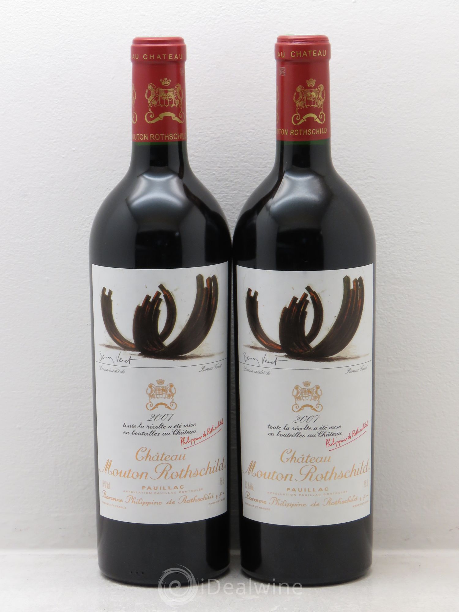 Château Mouton Rothschild 1er Grand Cru Classé 2007 - Lot de 2 bouteilles - 0