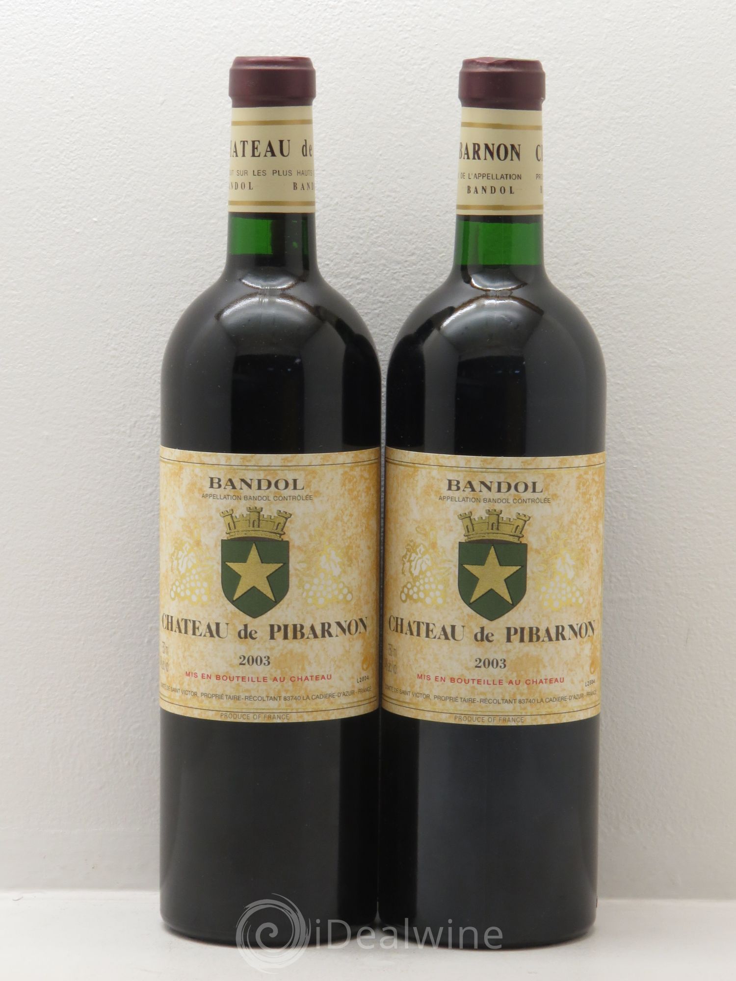 Bandol Château de Pibarnon Comte de Saint-Victor 2003 - Lot de 2 bouteilles - 0