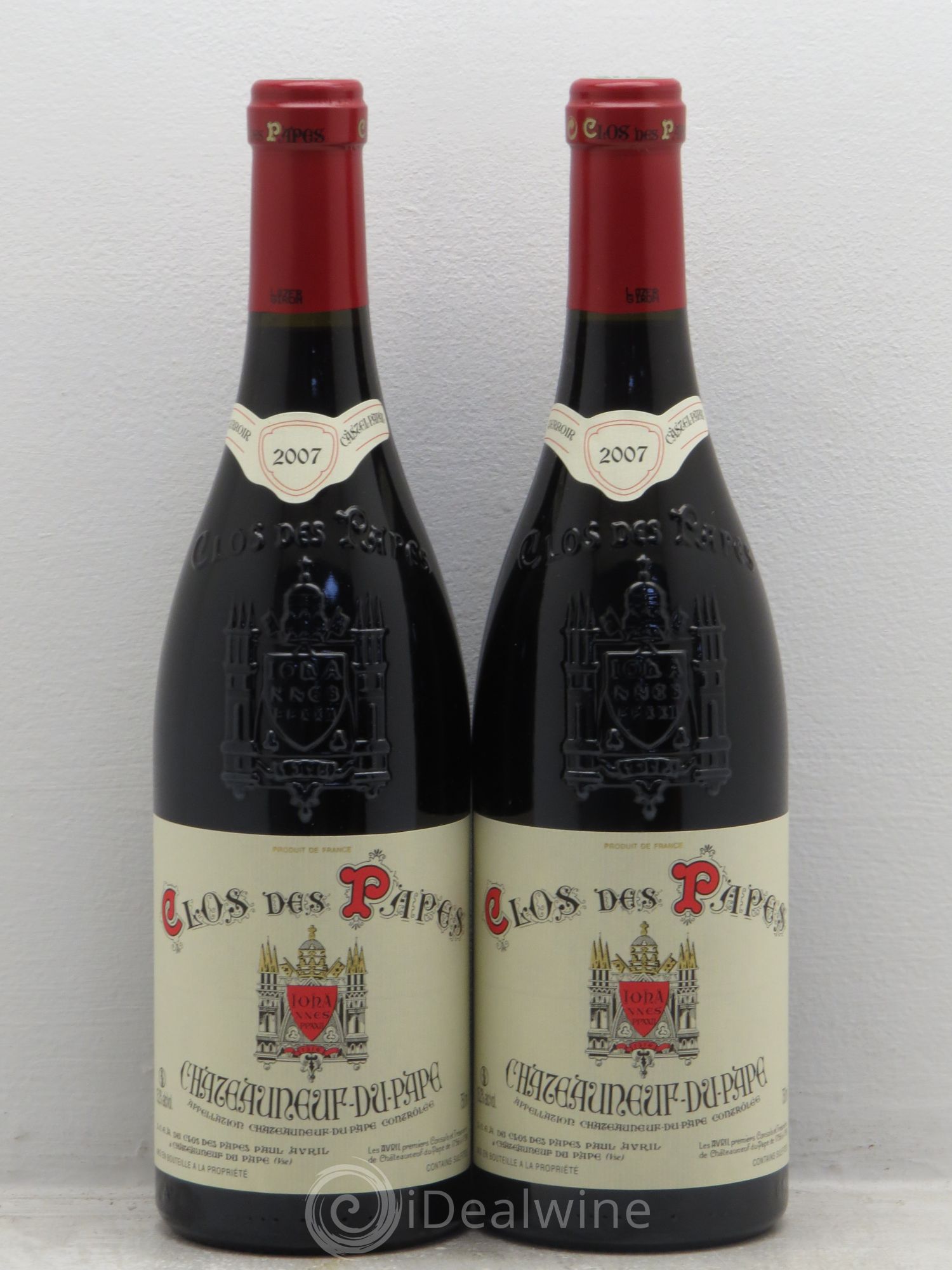 Châteauneuf-du-Pape Clos des Papes - Paul Avril 2007 - Lot de 2 bouteilles - 0