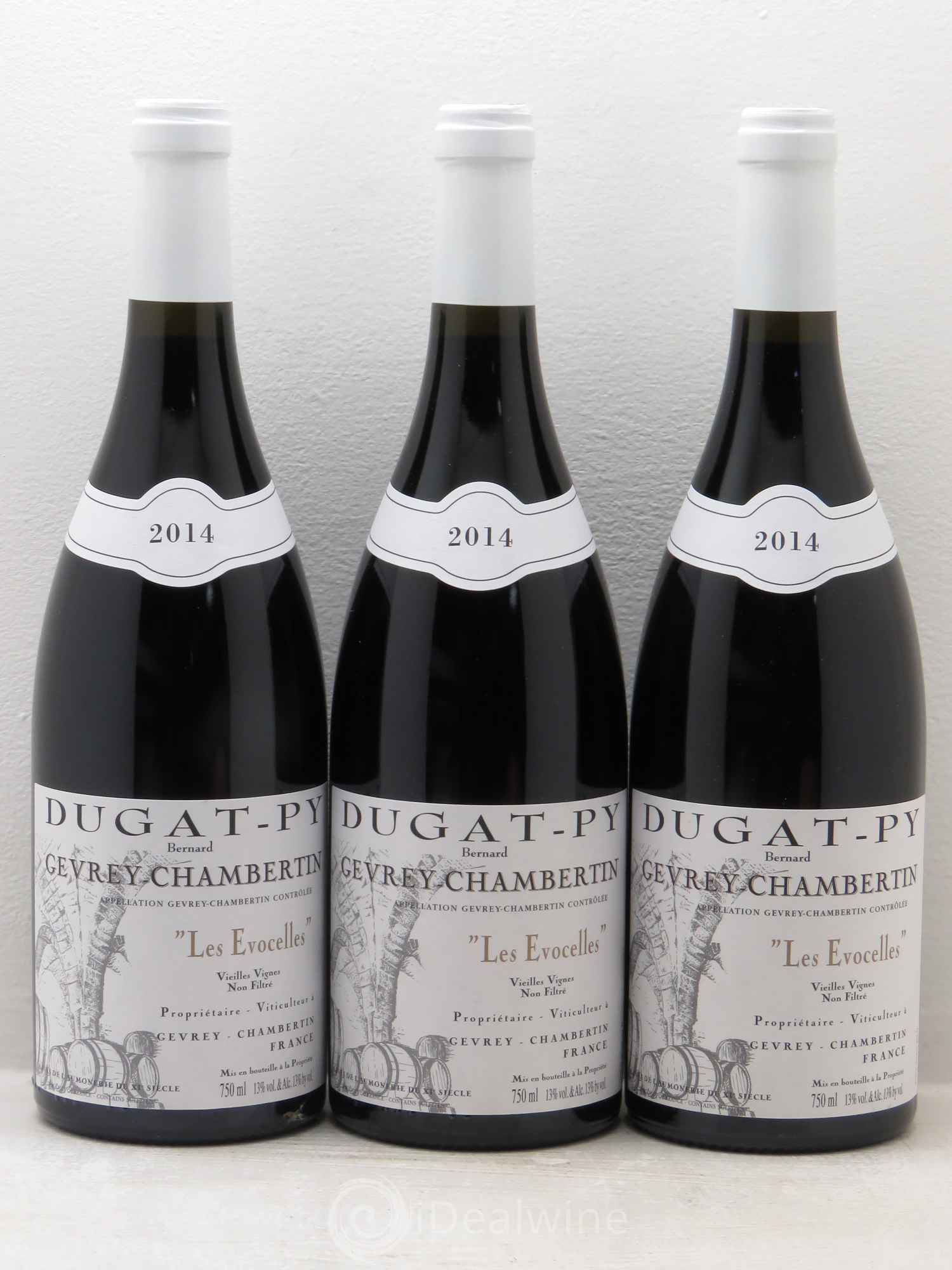 Gevrey-Chambertin Les Evocelles Vieilles Vignes Dugat-Py 2014 - Posten von 3 Flaschen - 0