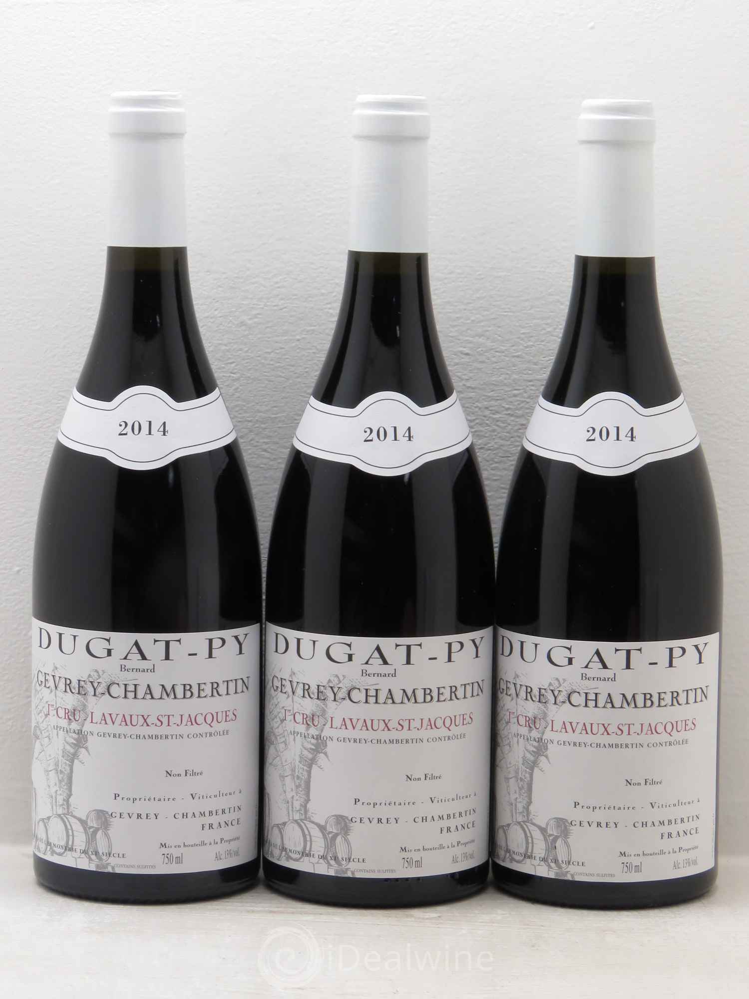 Gevrey-Chambertin 1er Cru Lavaux Saint Jacques Dugat-Py 2014 - Lot de 3 bouteilles - 0