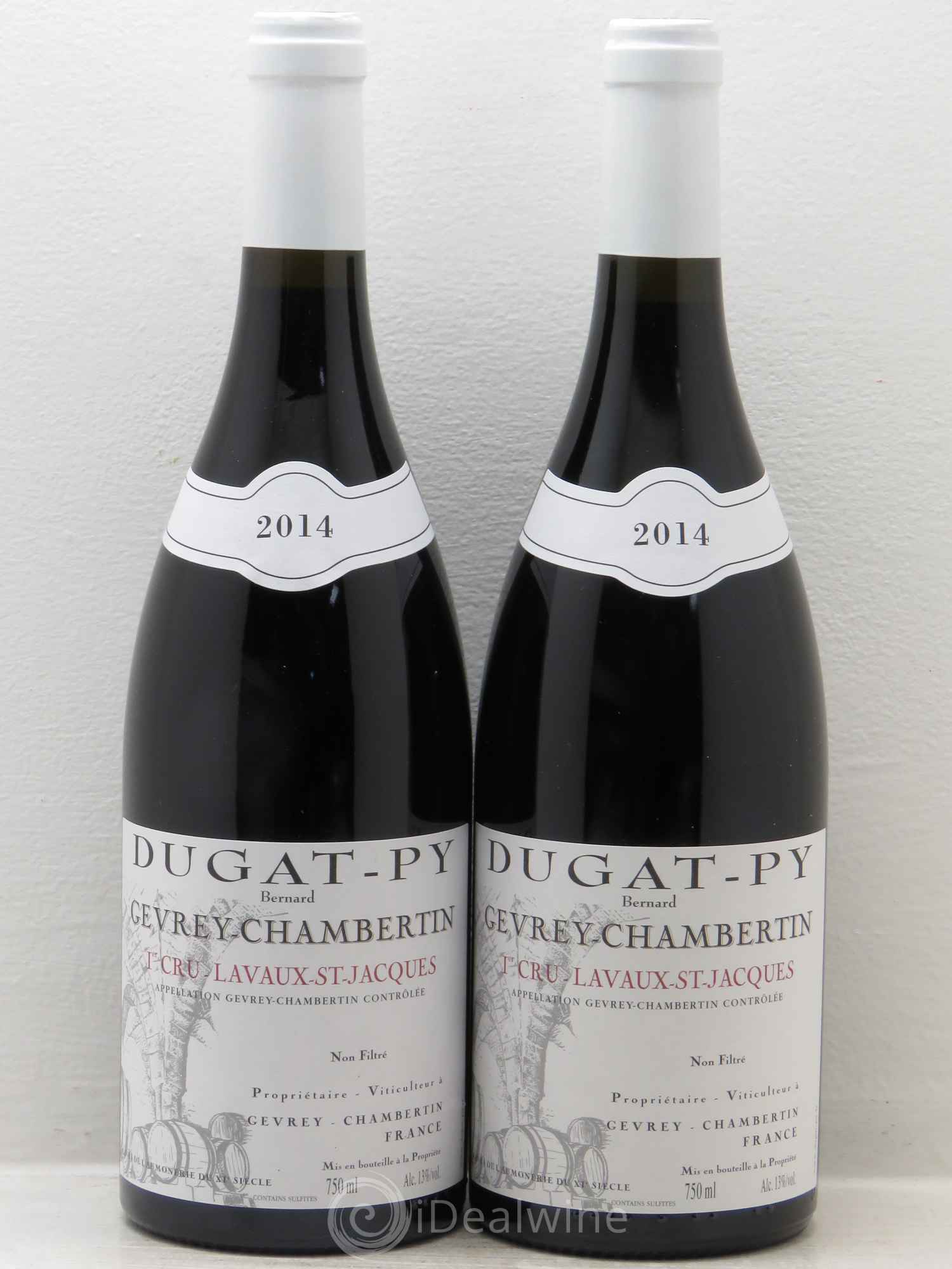 Gevrey-Chambertin 1er Cru Lavaux Saint Jacques Dugat-Py 2014 - Lot de 2 bouteilles - 0
