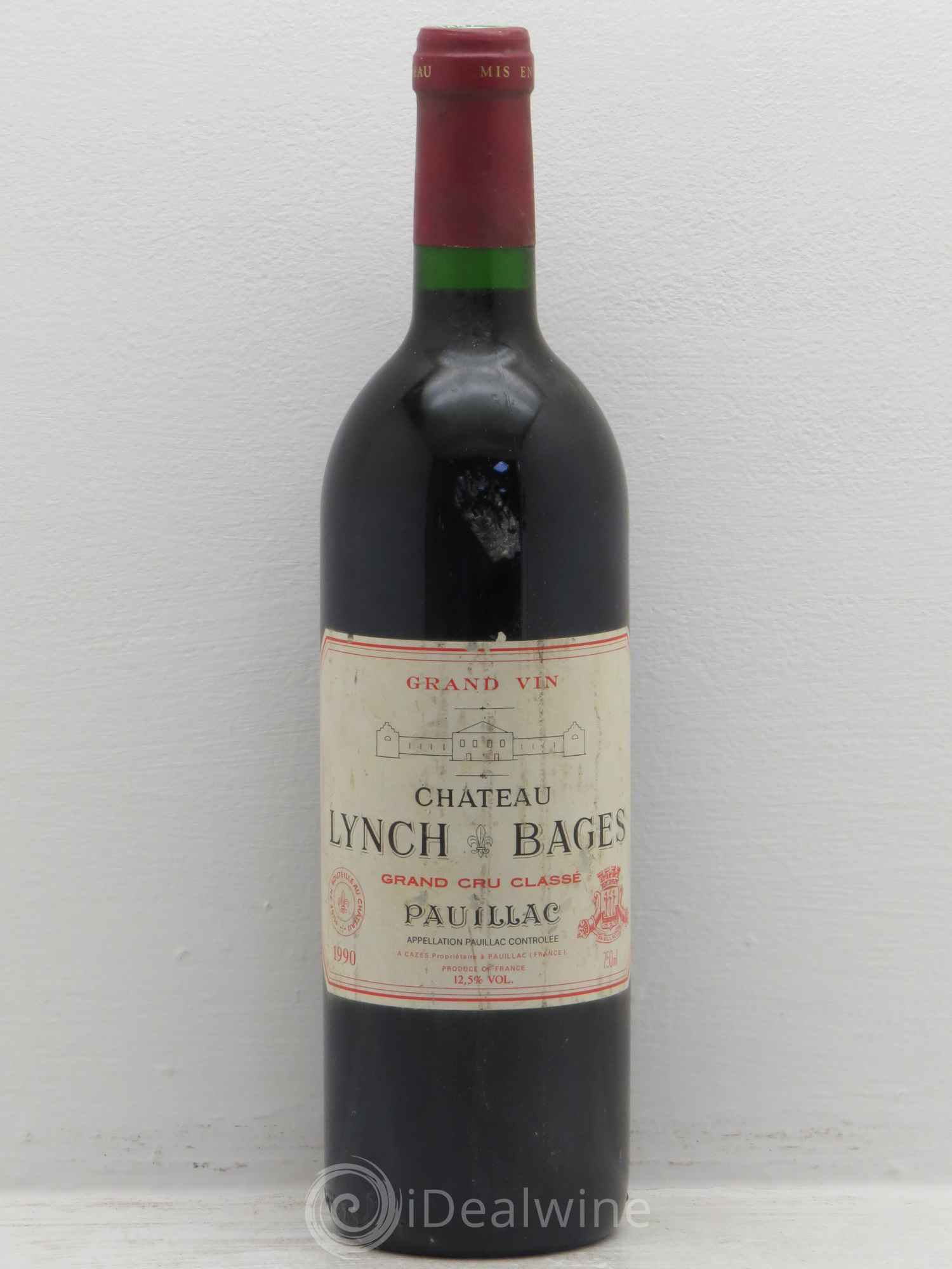 Château Lynch Bages 5ème Grand Cru Classé 1990 - Lot de 1 bouteille - 0