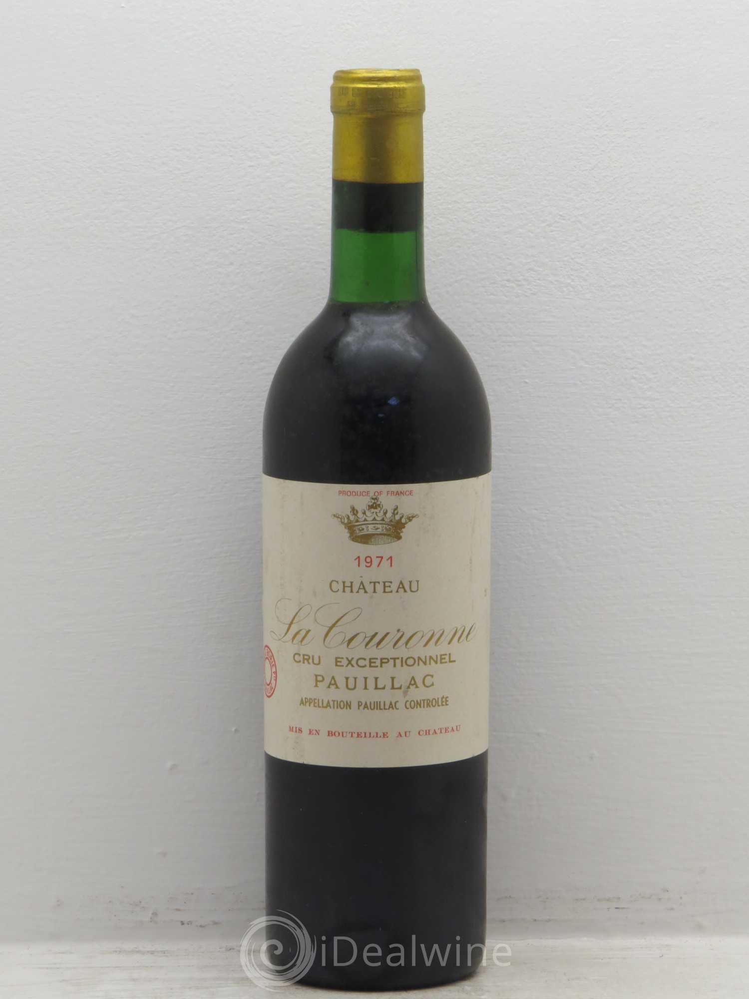 Pauillac La couronne 1971 - Posten von 1 Flasche - 0