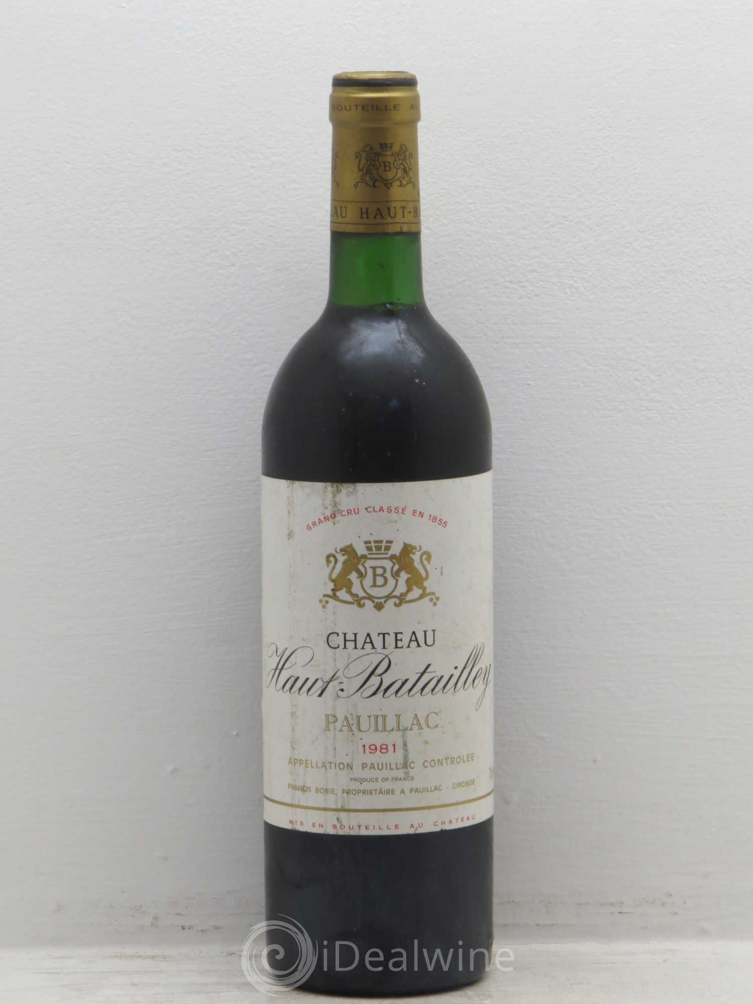 Château Haut Batailley 5ème Grand Cru Classé 1981 - Lot de 1 bouteille - 0