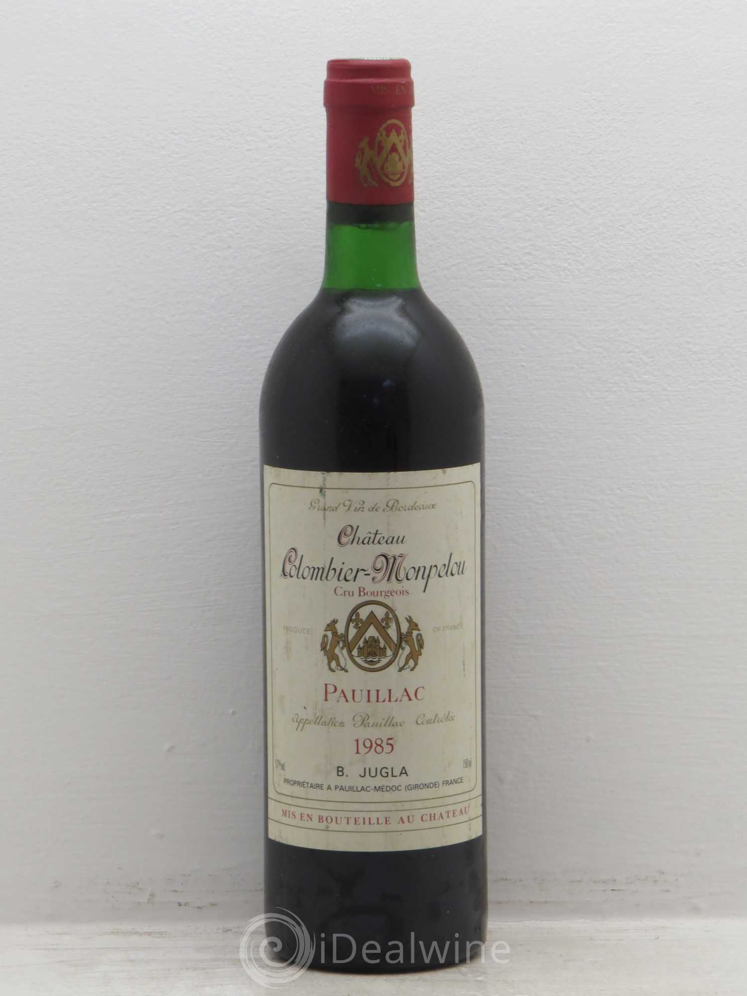 Château Colombier Monpelou Cru Bourgeois 1985 - Lot de 1 bouteille - 0