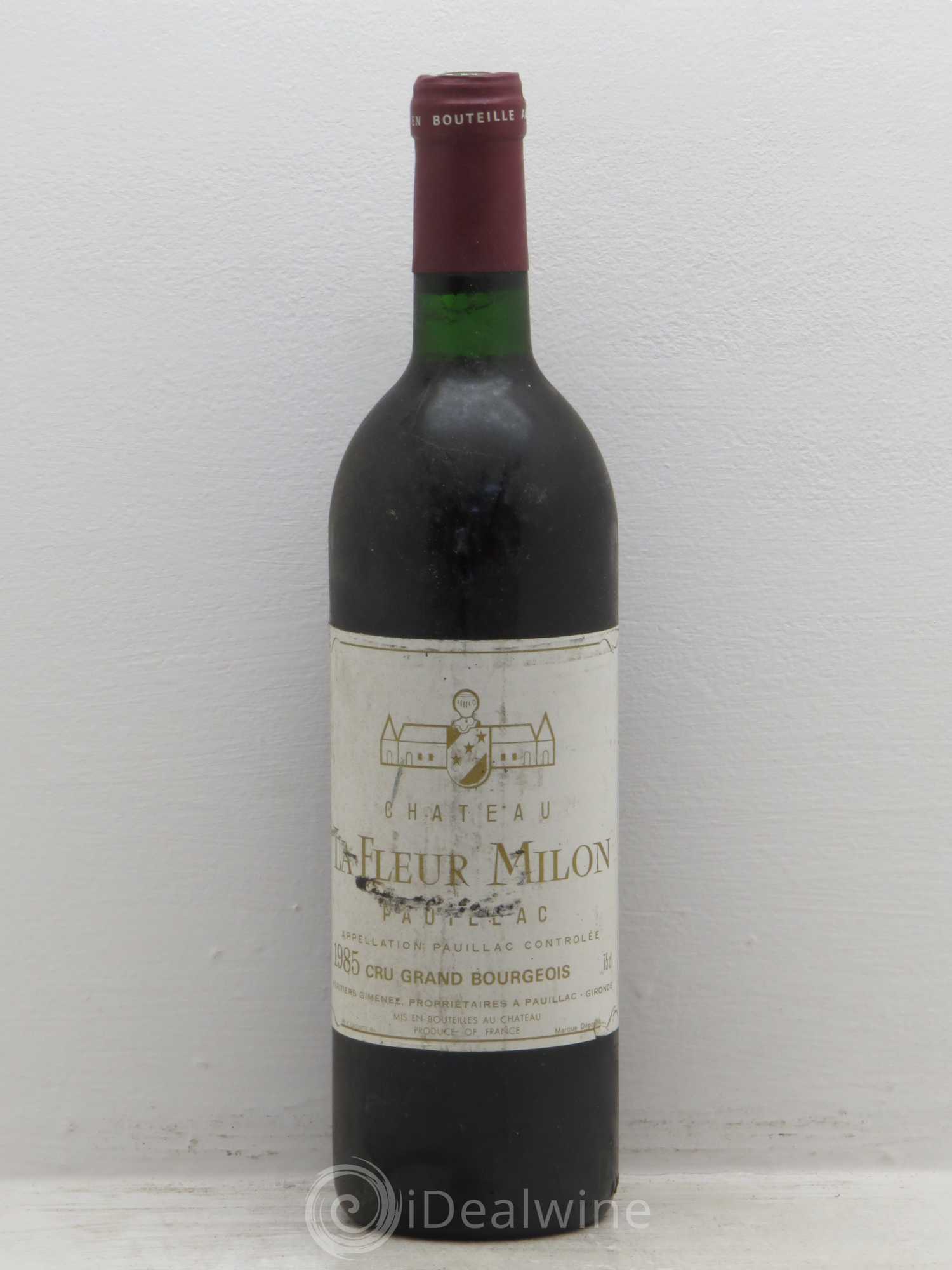 Château la Fleur Milon Cru Bourgeois 1985 - Lot de 1 bouteille - 0