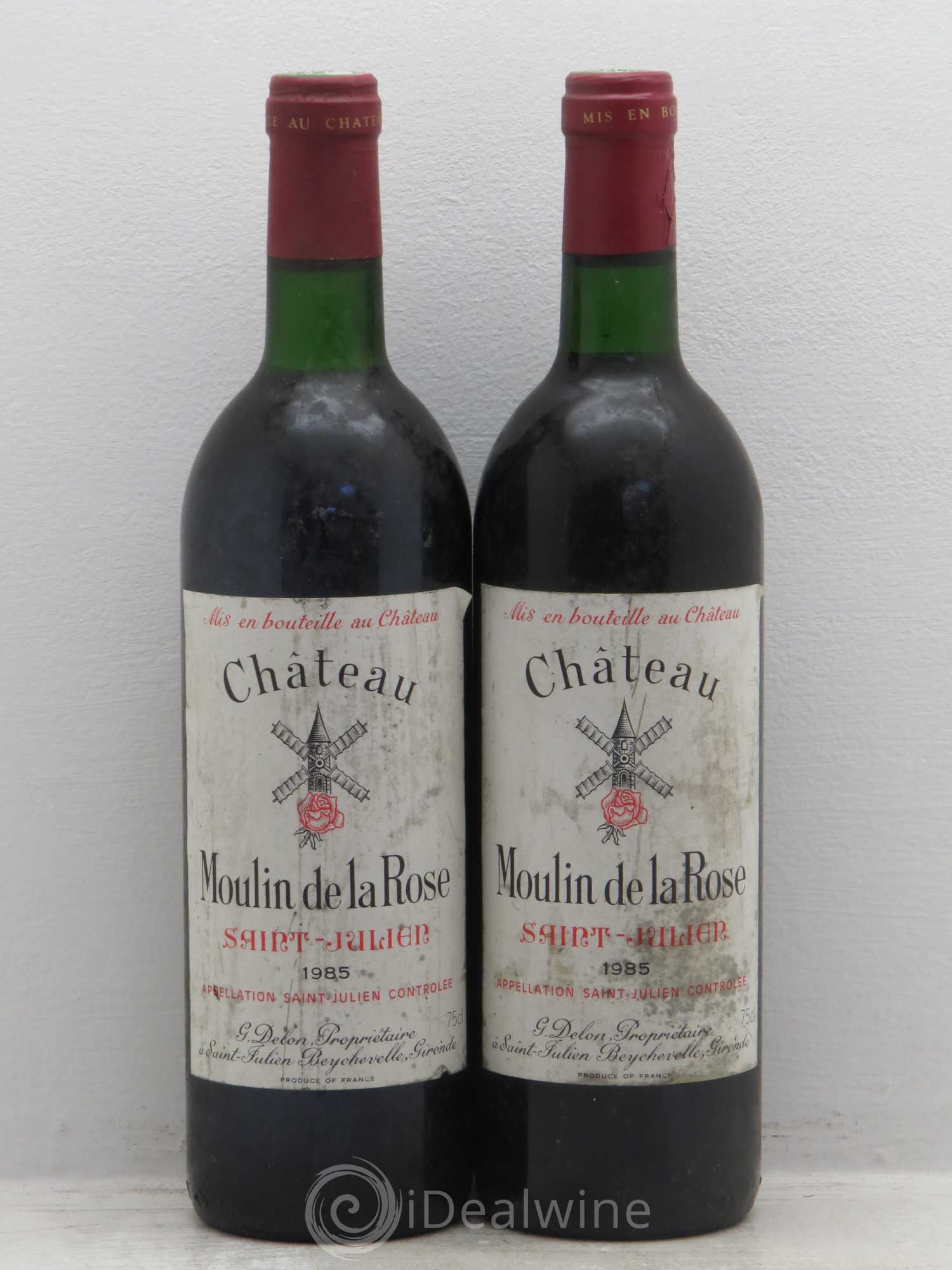 Château Moulin de la Rose Cru Bourgeois 1985 - Lot de 2 bouteilles - 0