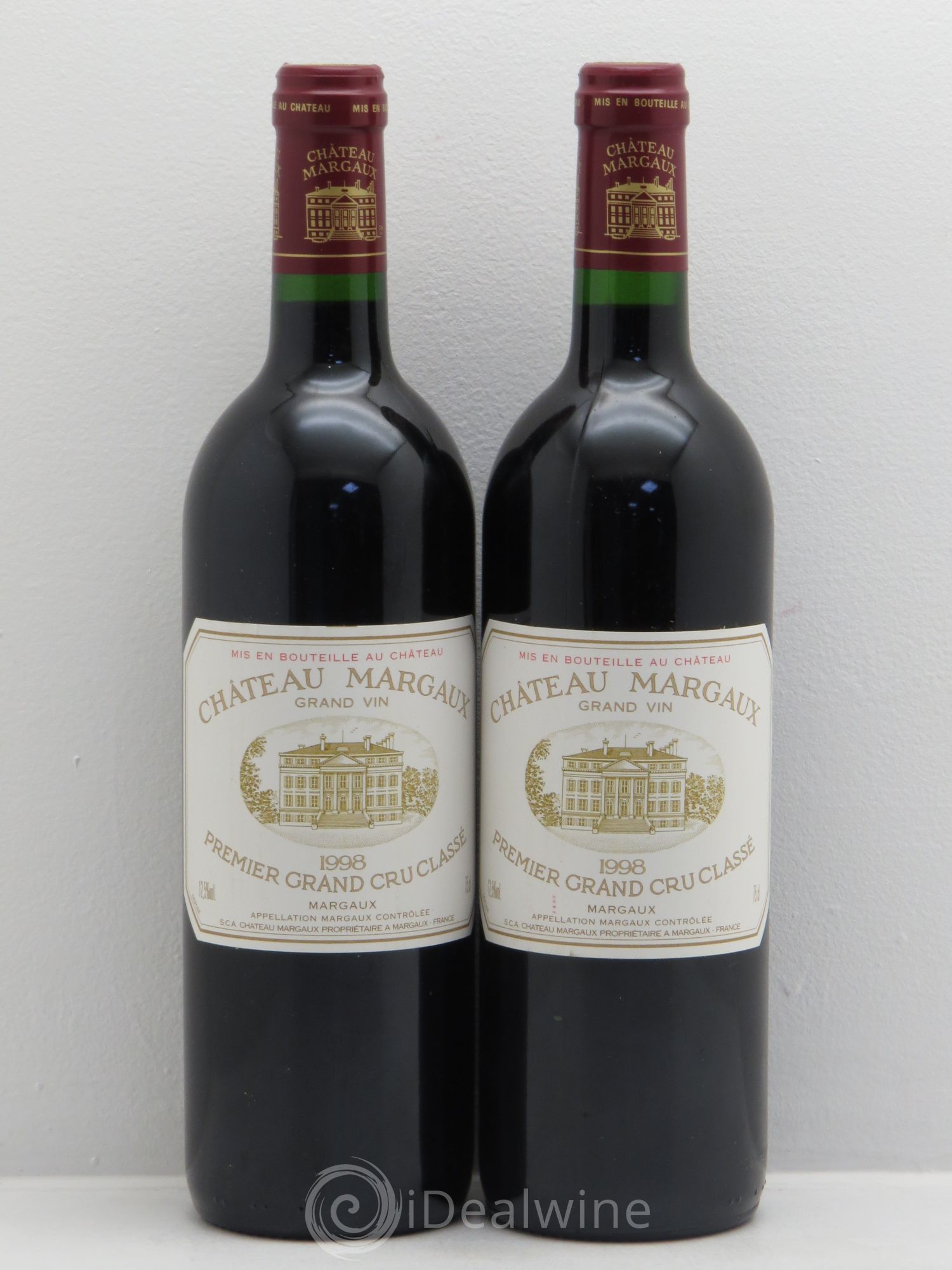Château Margaux 1er Grand Cru Classé 1998 - Lot de 2 bouteilles - 0