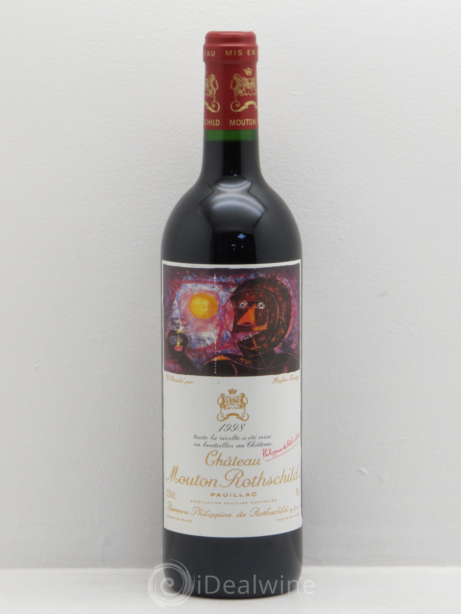 Château Mouton Rothschild 1er Grand Cru Classé 1998 - Lot de 1 bouteille - 0