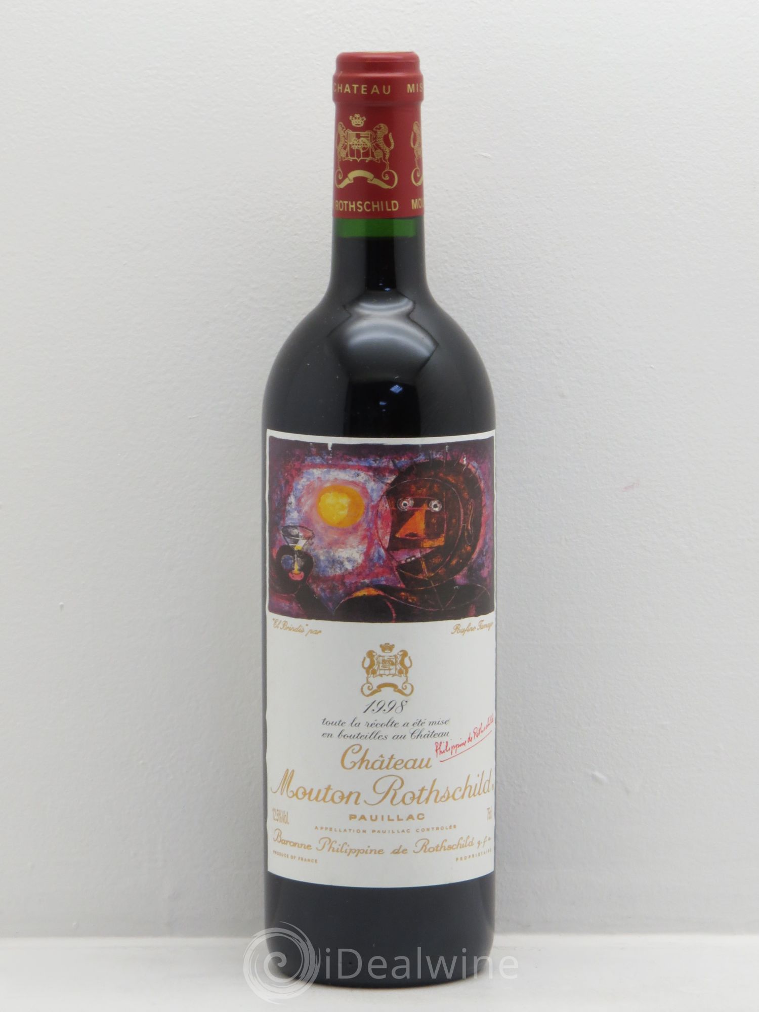 Château Mouton Rothschild 1er Grand Cru Classé 1998 - Lot de 1 bouteille - 0