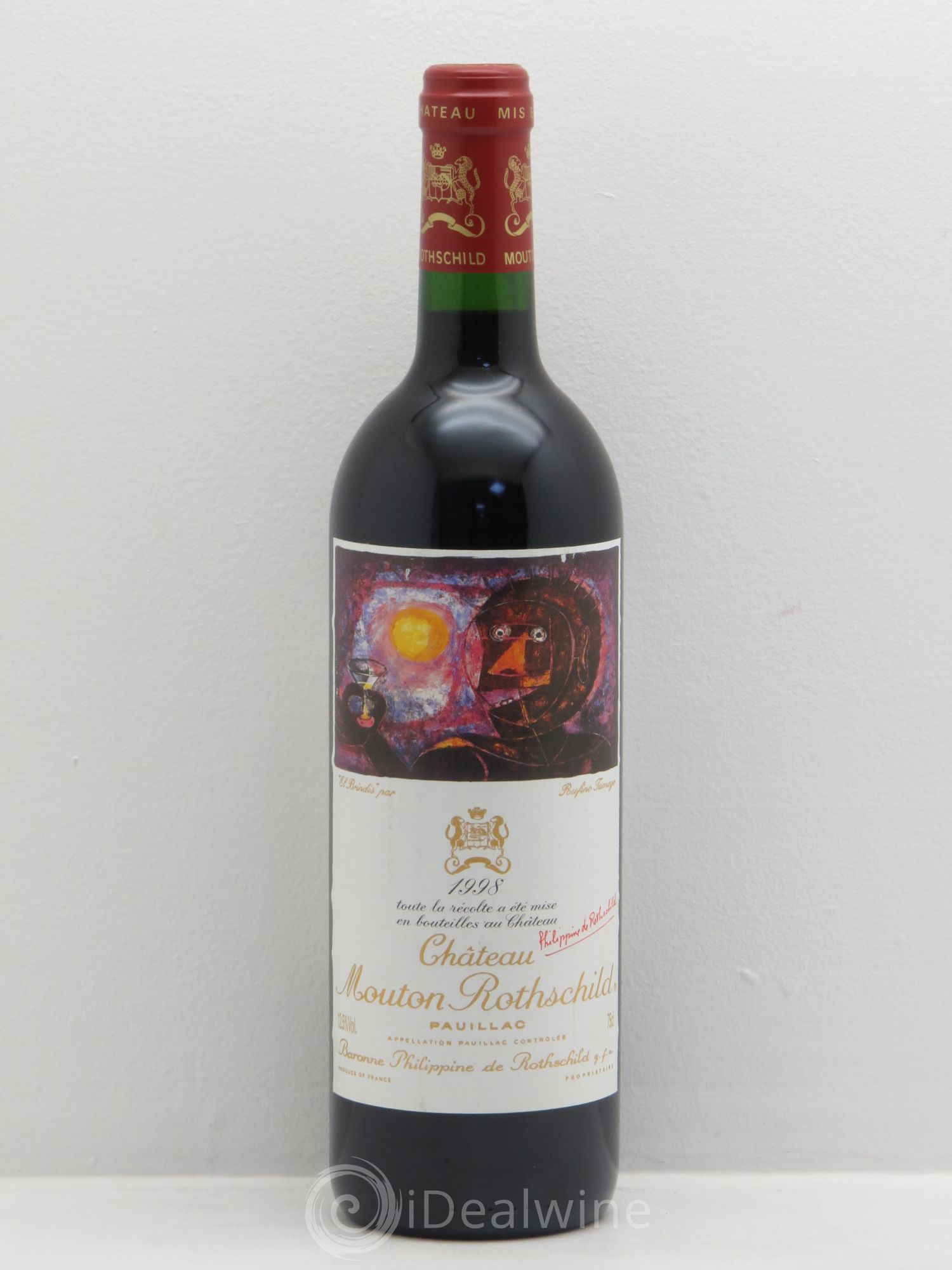 Château Mouton Rothschild 1er Grand Cru Classé 1998 - Lot de 1 bouteille - 0