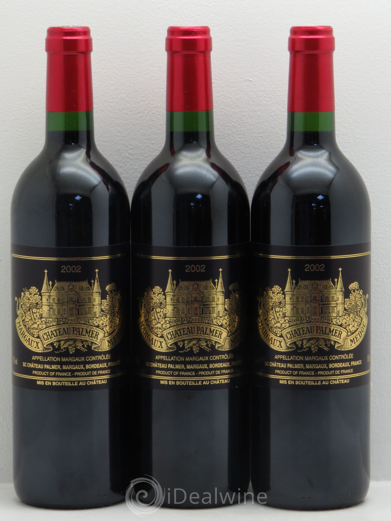 Château Palmer 3ème Grand Cru Classé 2002 - Lot de 3 bouteilles - 0