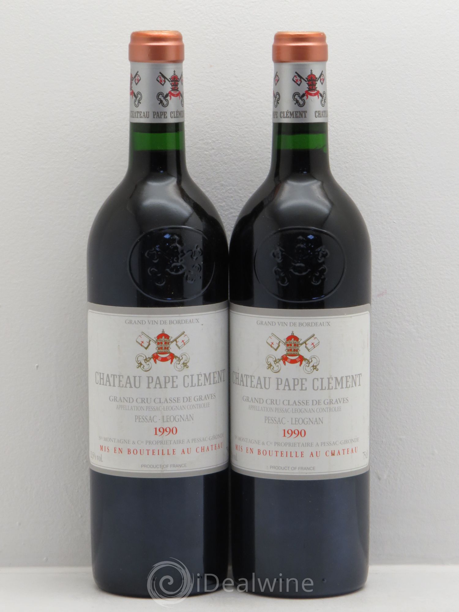 Château Pape Clément Cru Classé de Graves 1990 - Lot de 2 bouteilles - 0