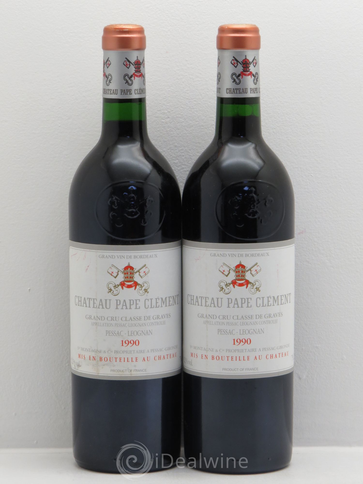 Château Pape Clément Cru Classé de Graves 1990 - Lot de 2 bouteilles - 0
