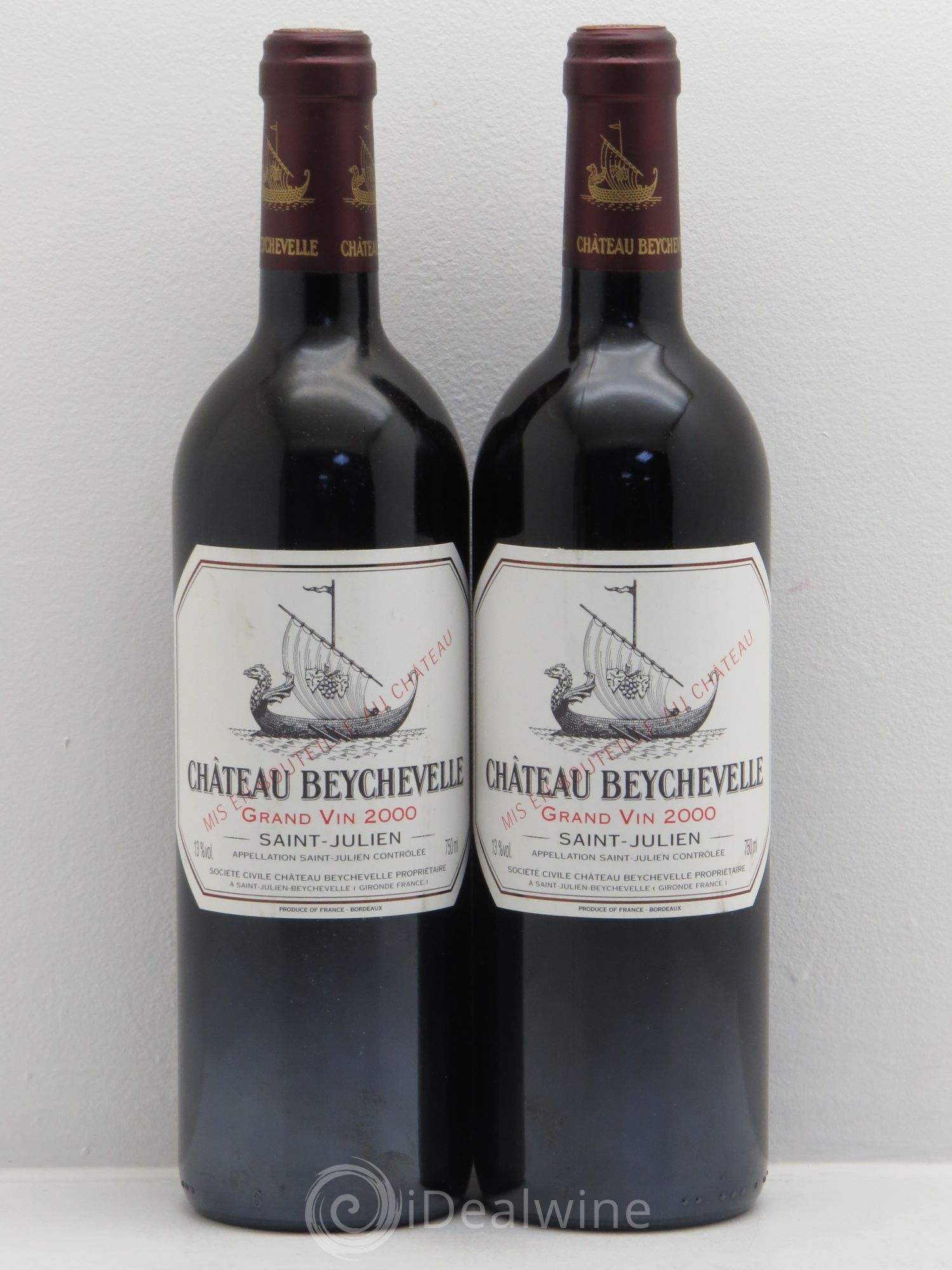 Château Beychevelle 4ème Grand Cru Classé 2000 - Lot de 2 bouteilles - 0